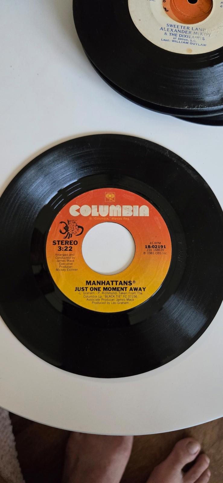 7-inch 45 RPM Vinyl Record Just One Moment AwayWhen I Leave Tomorrow The Manhatt