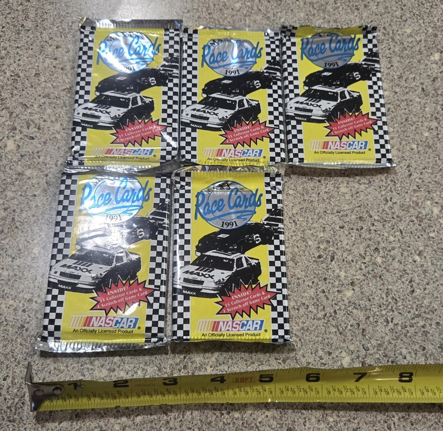 1991 Maxx Racing NASCAR Race Car Cards Factory Sealed 5 Pack
