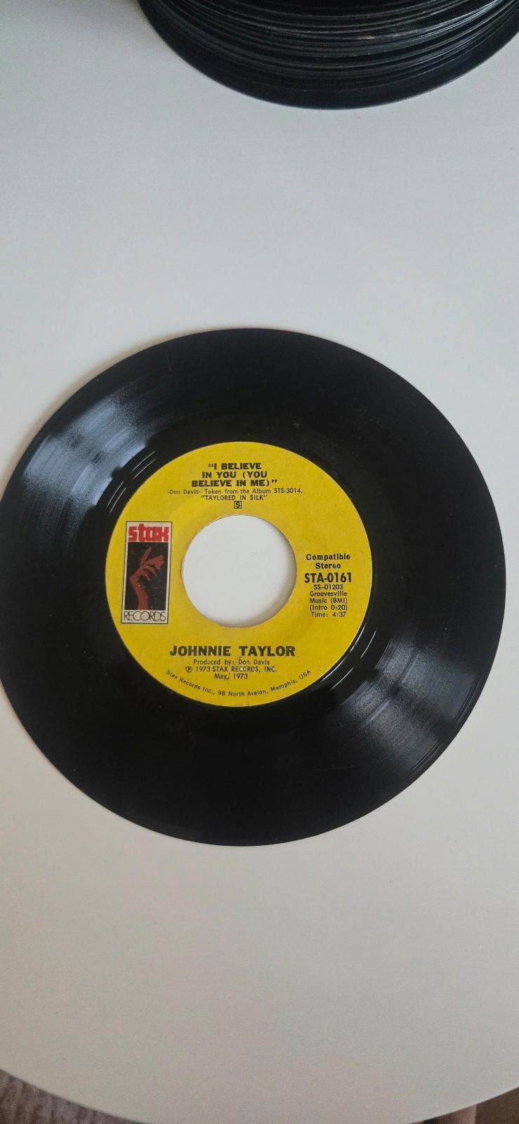 7-inch 45 RPM Vinyl Record "Taylored In Silk""I Believe In You By Johnnie Taylor