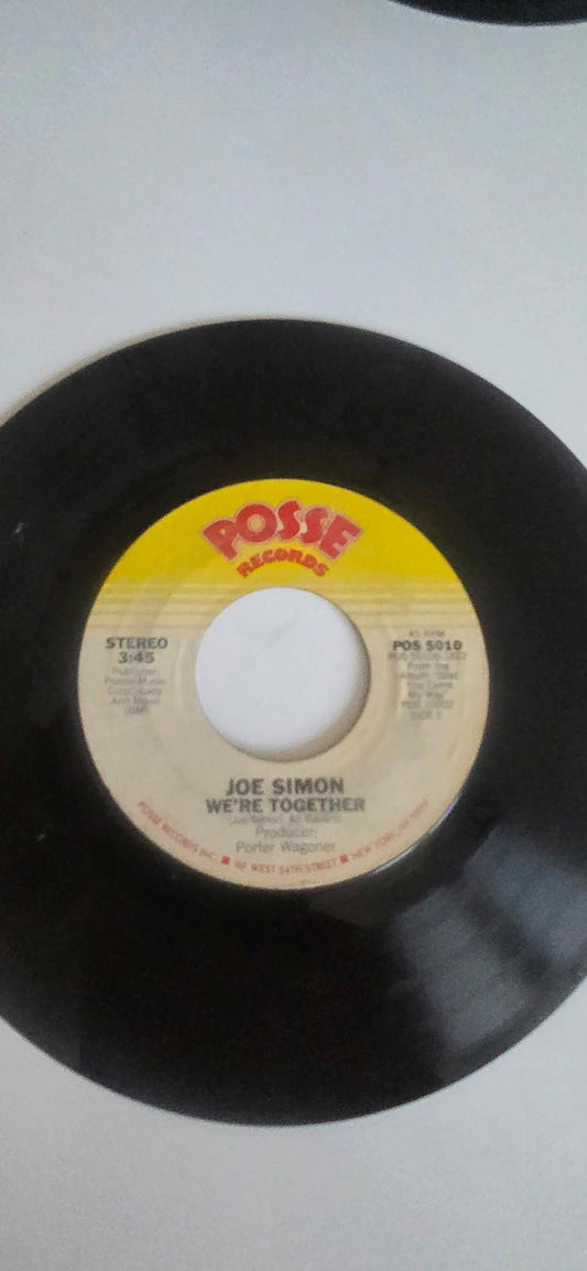 7-inch 45 RPM Vinyl Record "We're Together" "Are We Breaking Up?" By Joe Simon