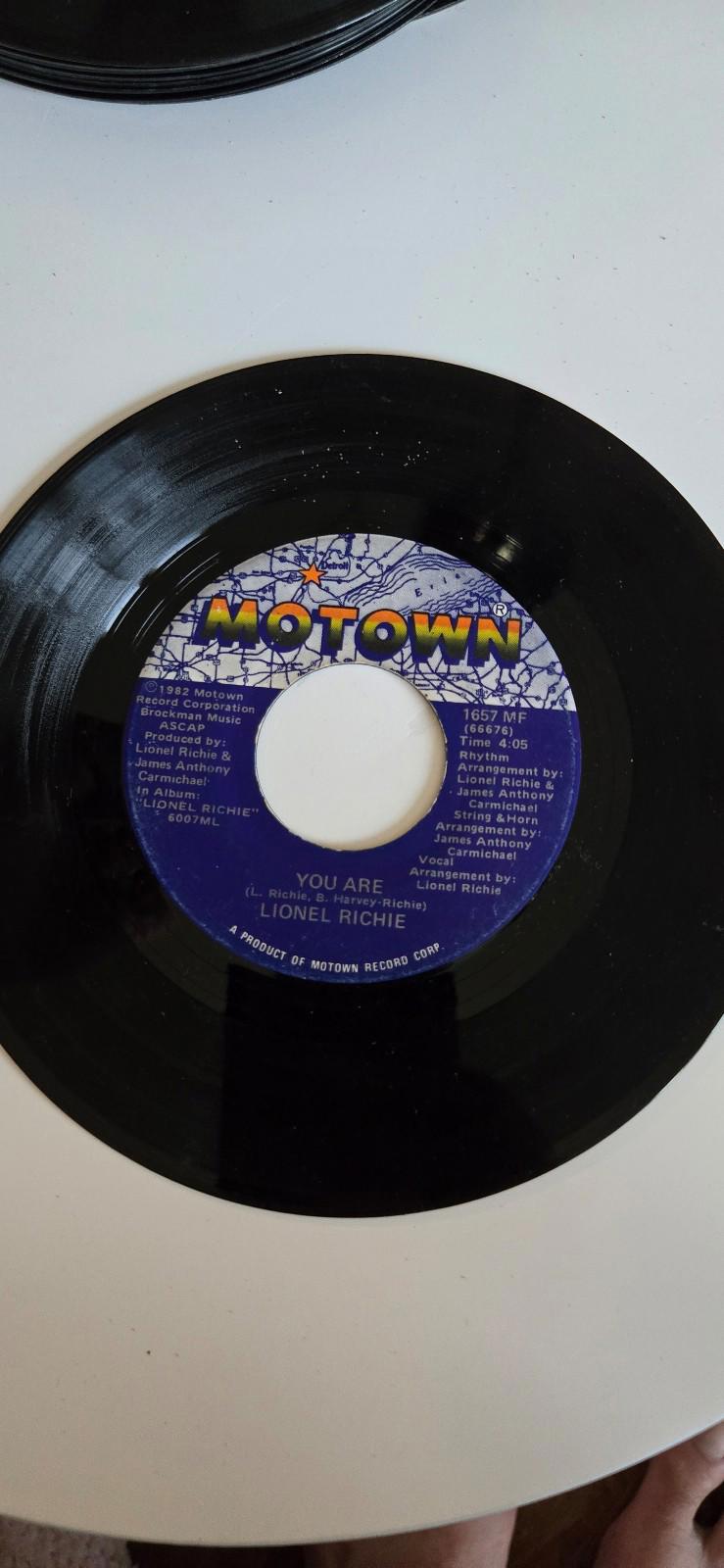 7-inch 45 RPM Vinyl Record "You Mean More To Me" "You Are" By Lionel Richie