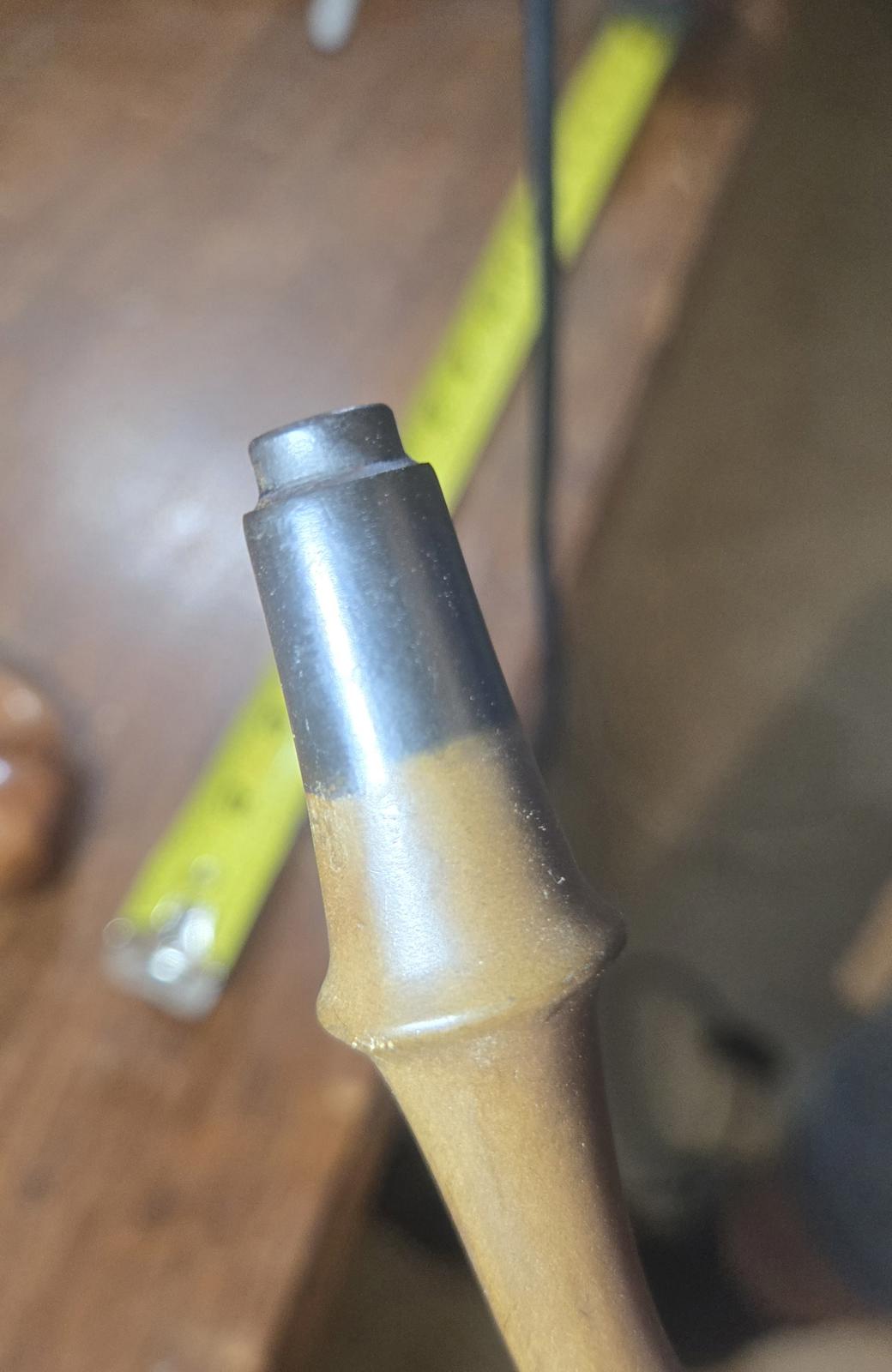 Vintage Estate Tobacco Pipe with Wooden Bowl and Curved Stem