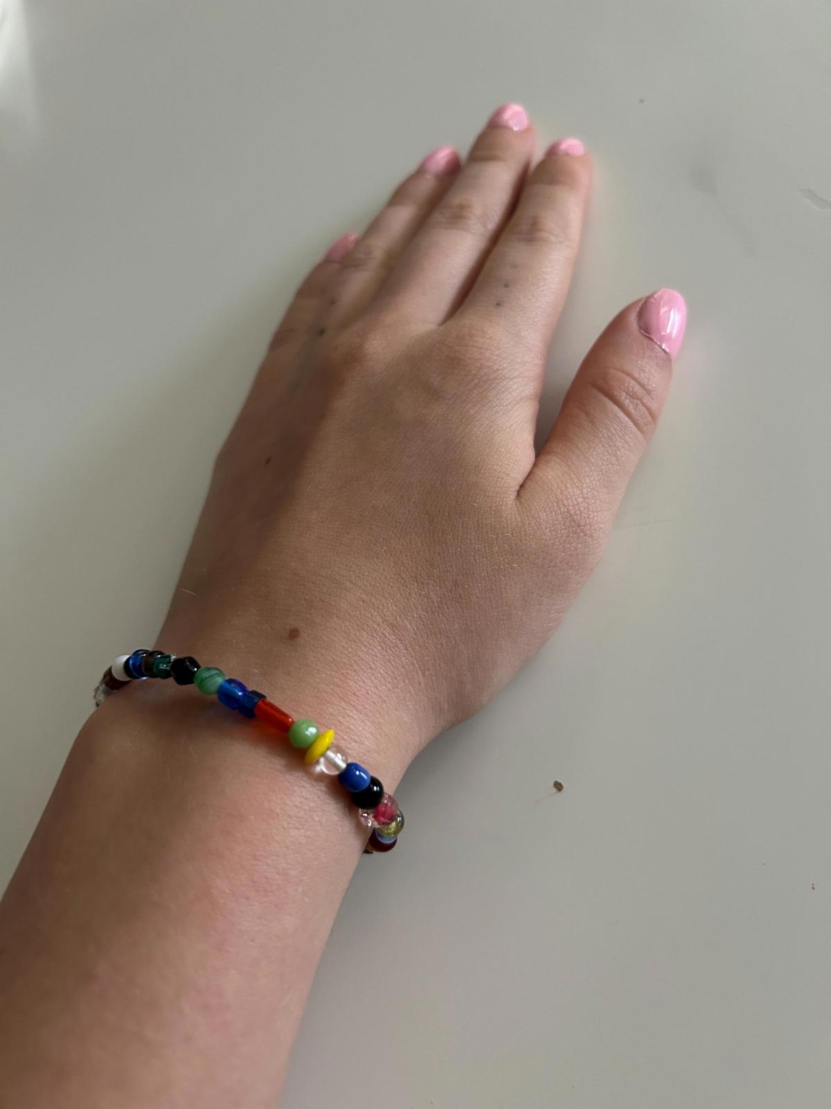 Multicolored Beaded Stretch Bracelet