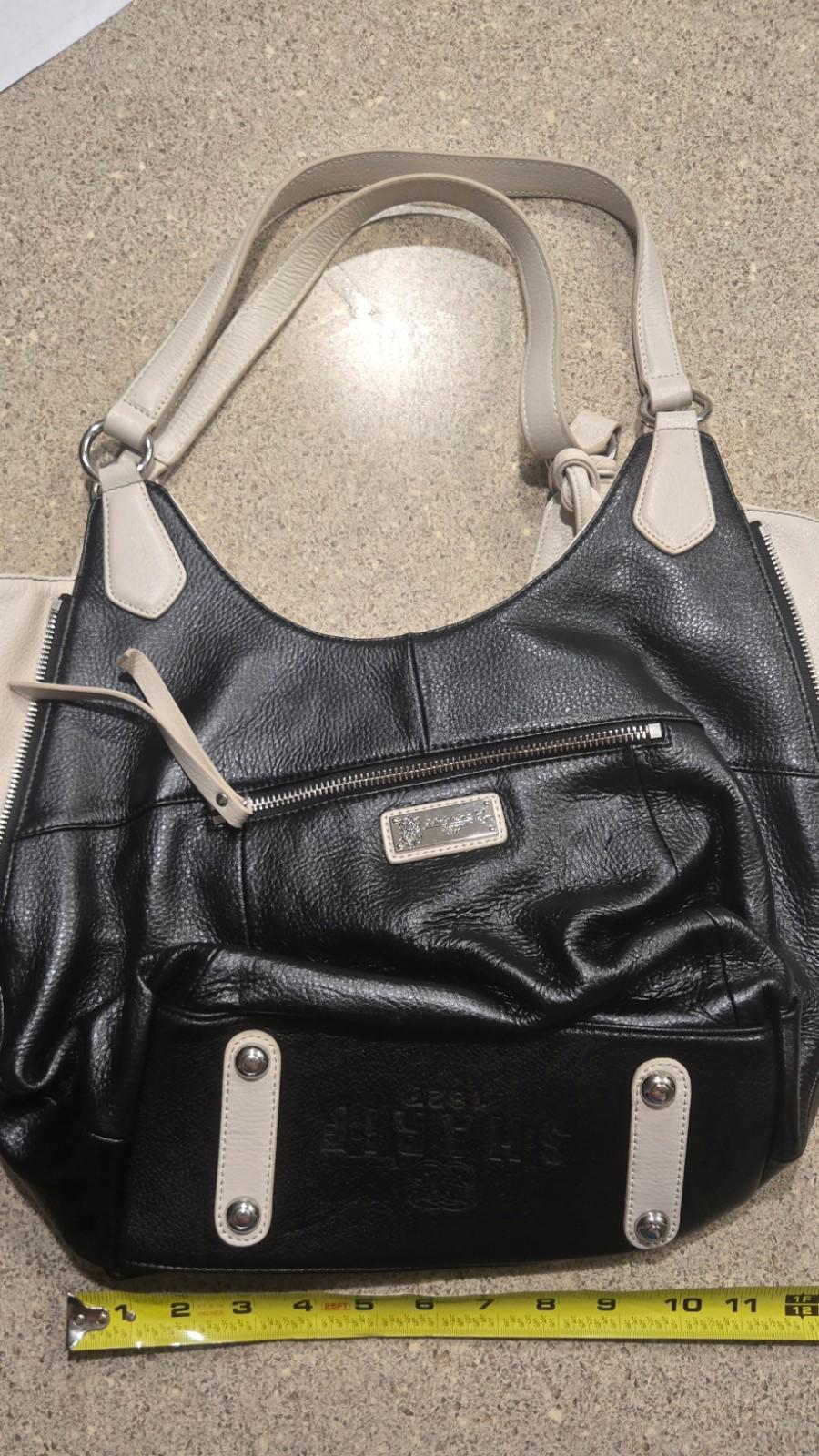 Embroidered Hand Made Black & Cream Sharif Purse with Wallet