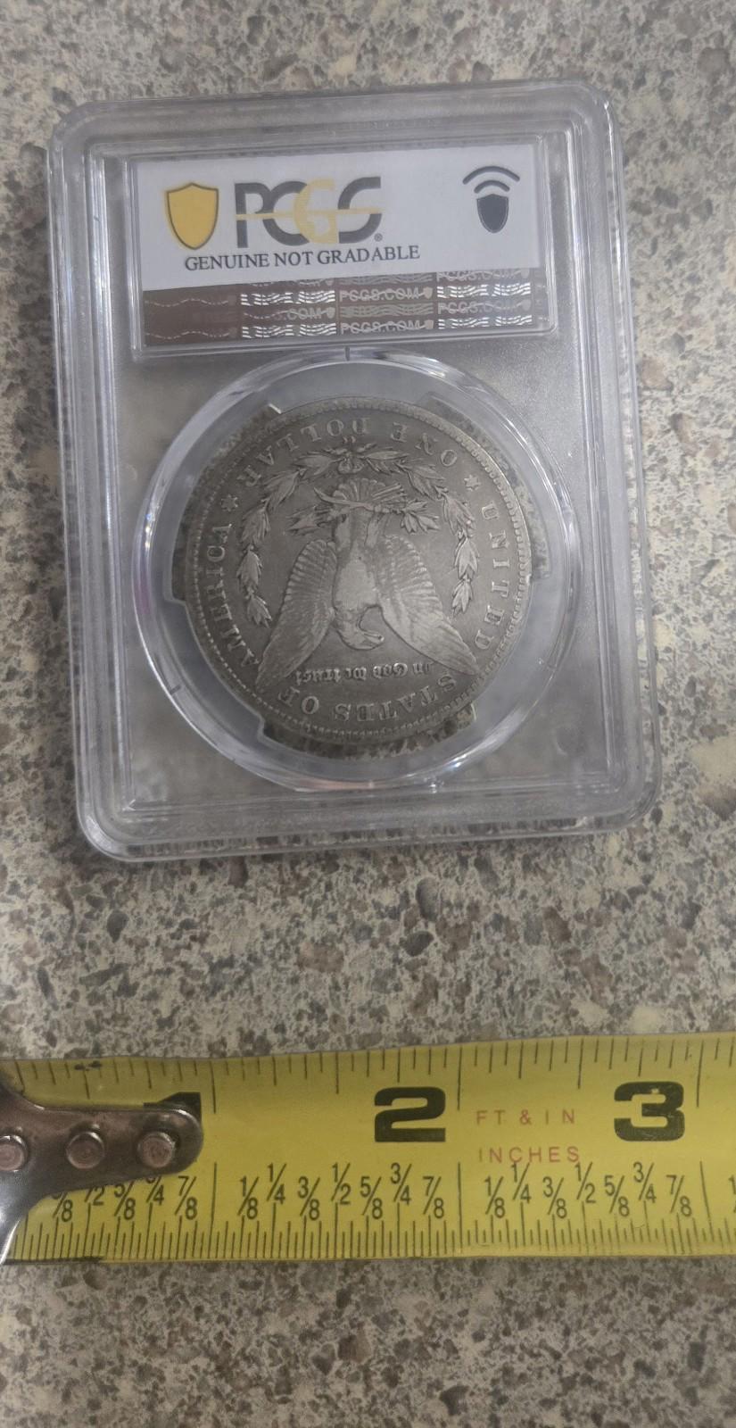 1890-CC 1 Morgan Silver Dollar PCGS Genuine Coin Bullion Authenticated Liberty Head Eagle