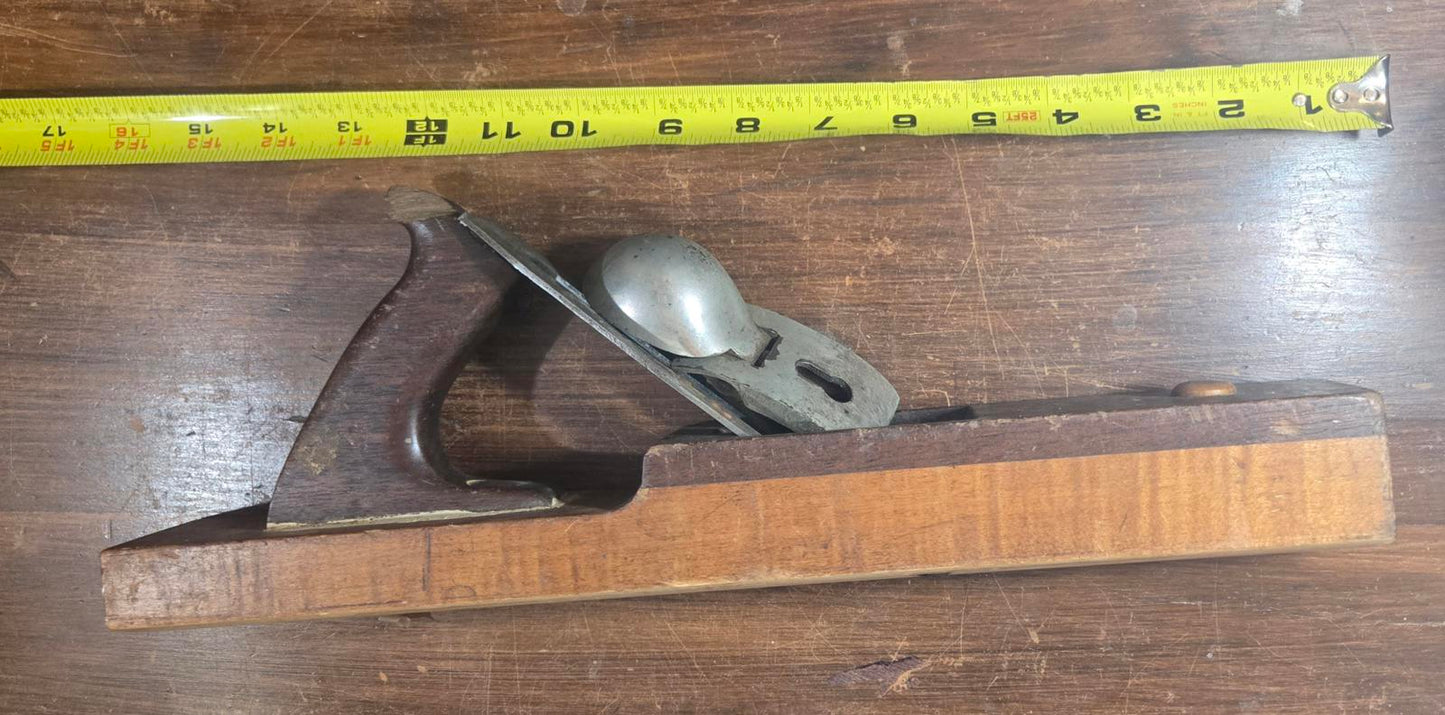 Vintage Wooden Stanley USA Conn. Hand Plane Woodworking Tool