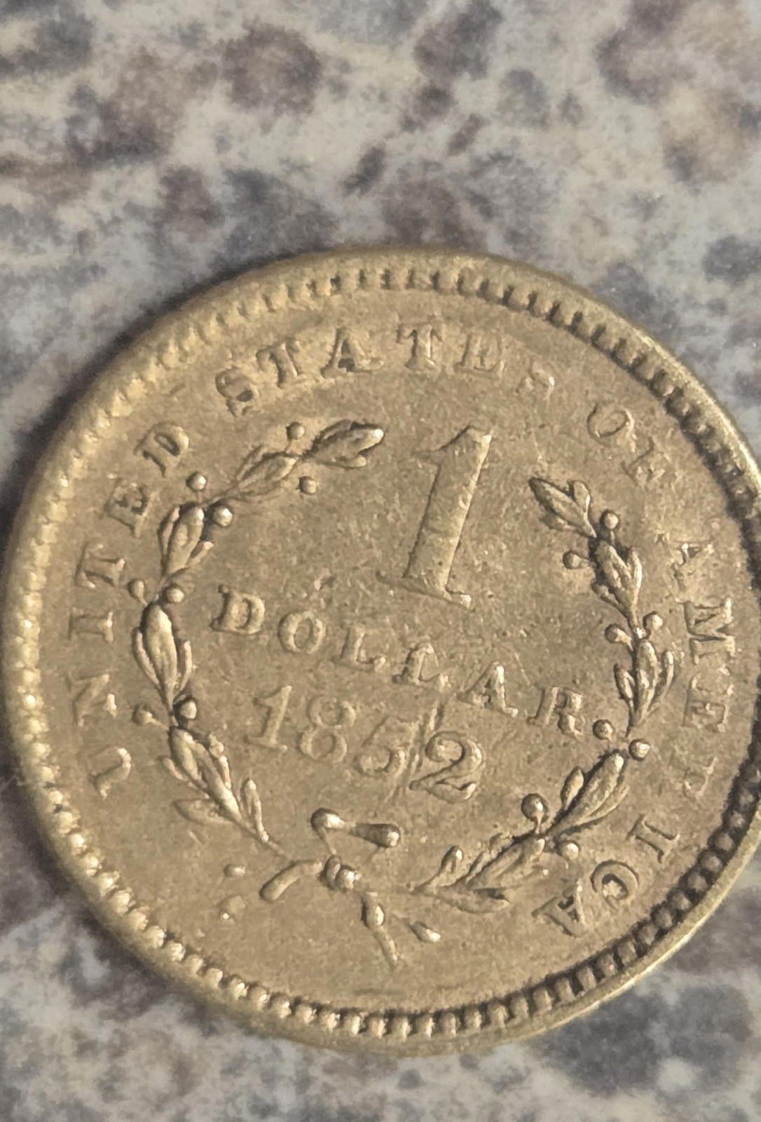 1852-P Liberty Head Gold Dollar Rare Beautiful Ungraded Coin Currency Bullion