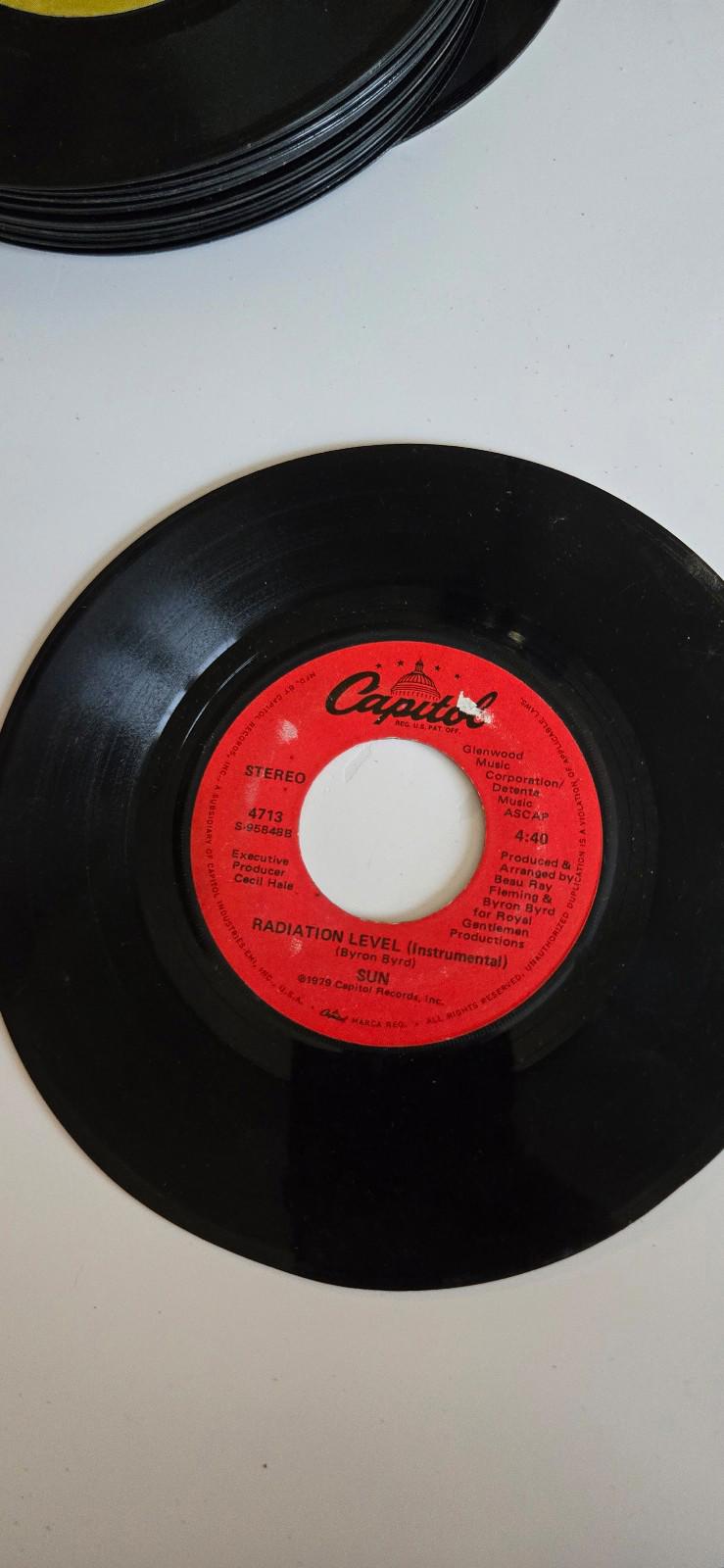 7-inch 45 RPM Vinyl Record "Radiation Level" & (Instrmemtal) By Sun