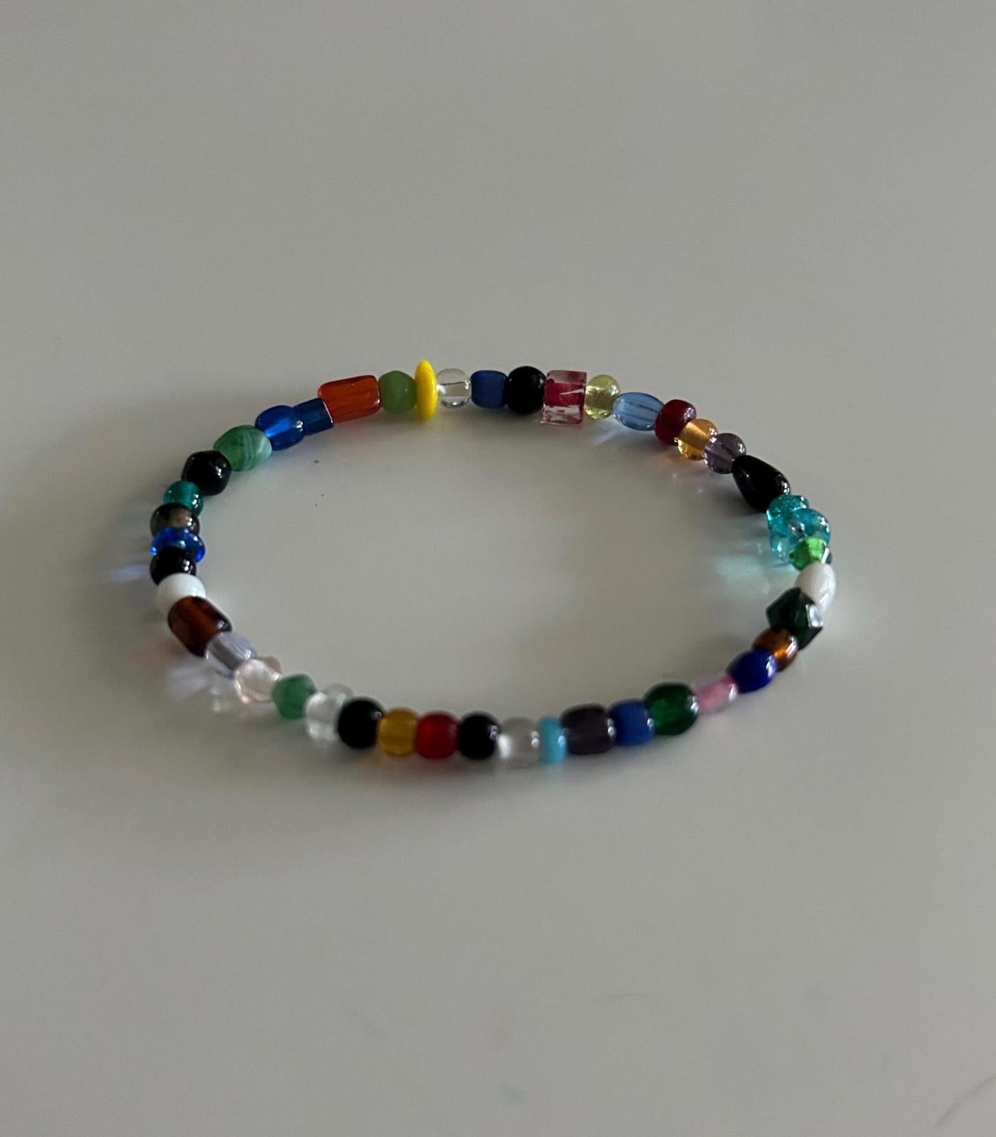 Multicolored Beaded Stretch Bracelet