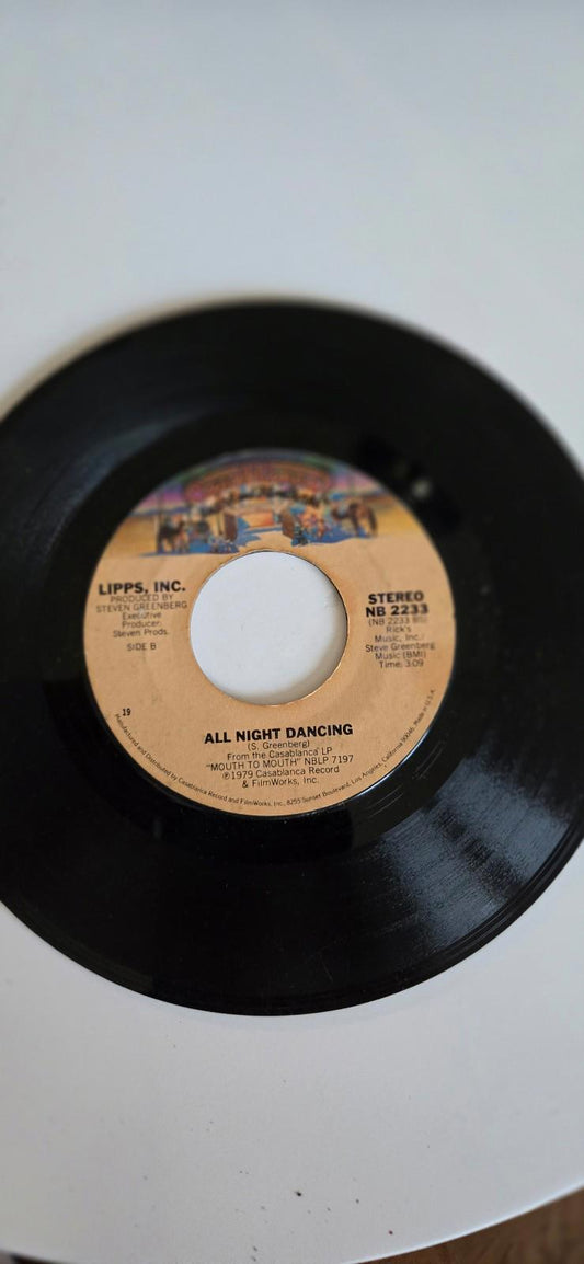 7-inch 45 RPM Vinyl RecordAll Night Dancing Funkytown By Lipps
