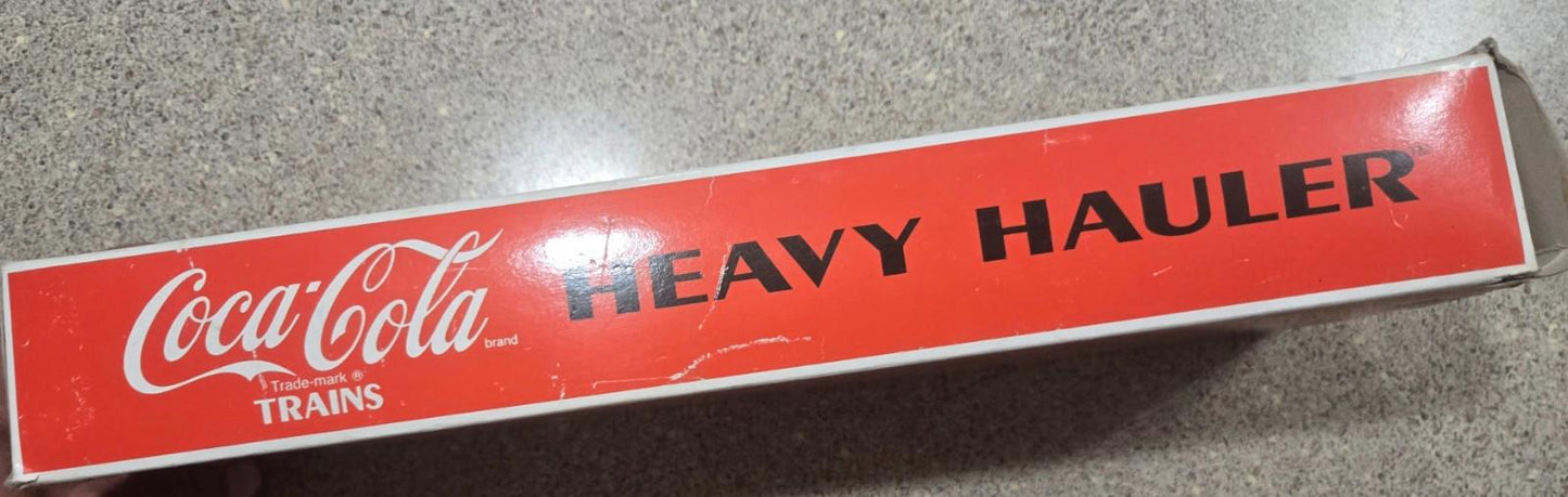 Coca Cola Heavy Hauler Tractor Trailer Flat Car Set Die Cast Metal 1990 15”
