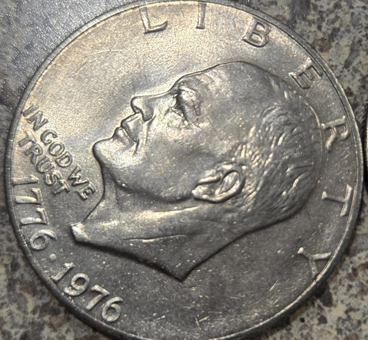 1976 USA VTG Collectible Dwight Eisenhower Liberty Bell Bicentennial Dollar Coin 1.00