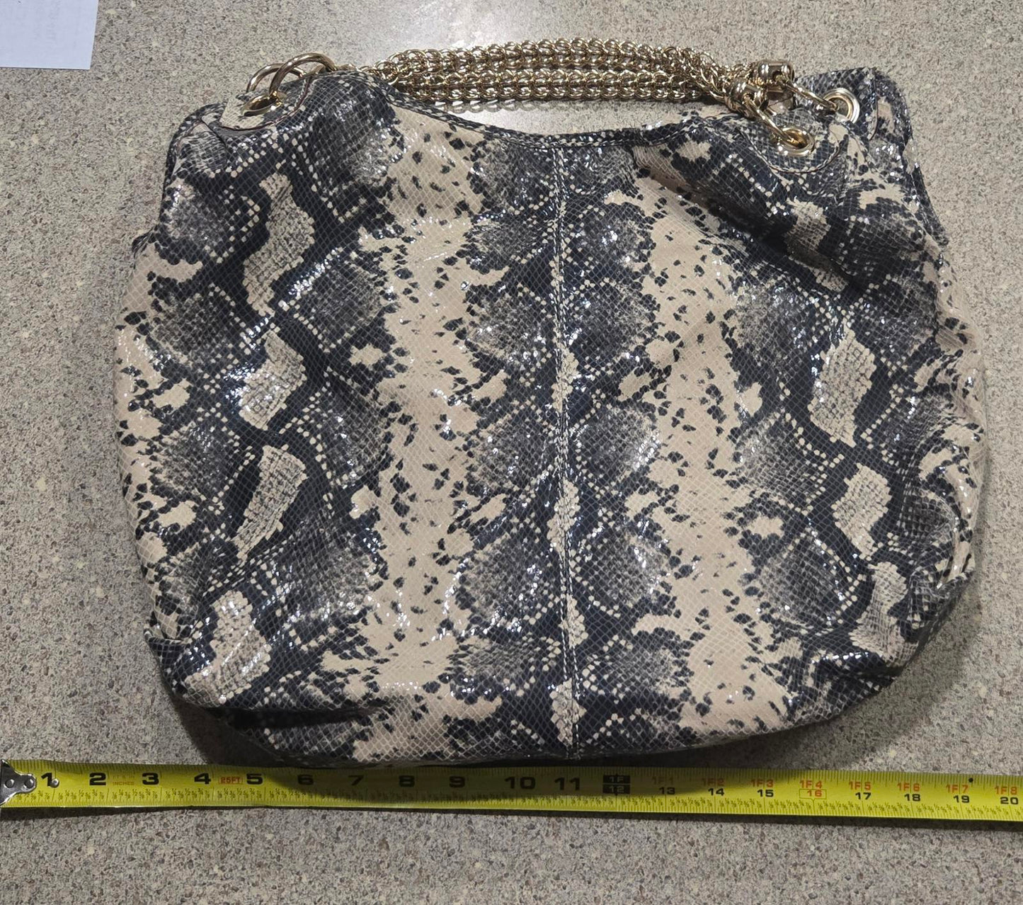 Antonio Melanin Faux Snake Skin Purse w/ Removable Matching Wallet & Storage Bag