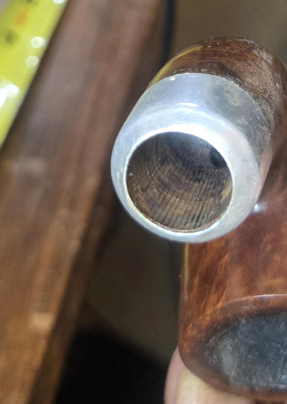 Vintage Estate Tobacco Pipe with Wooden Bowl and Curved Stem