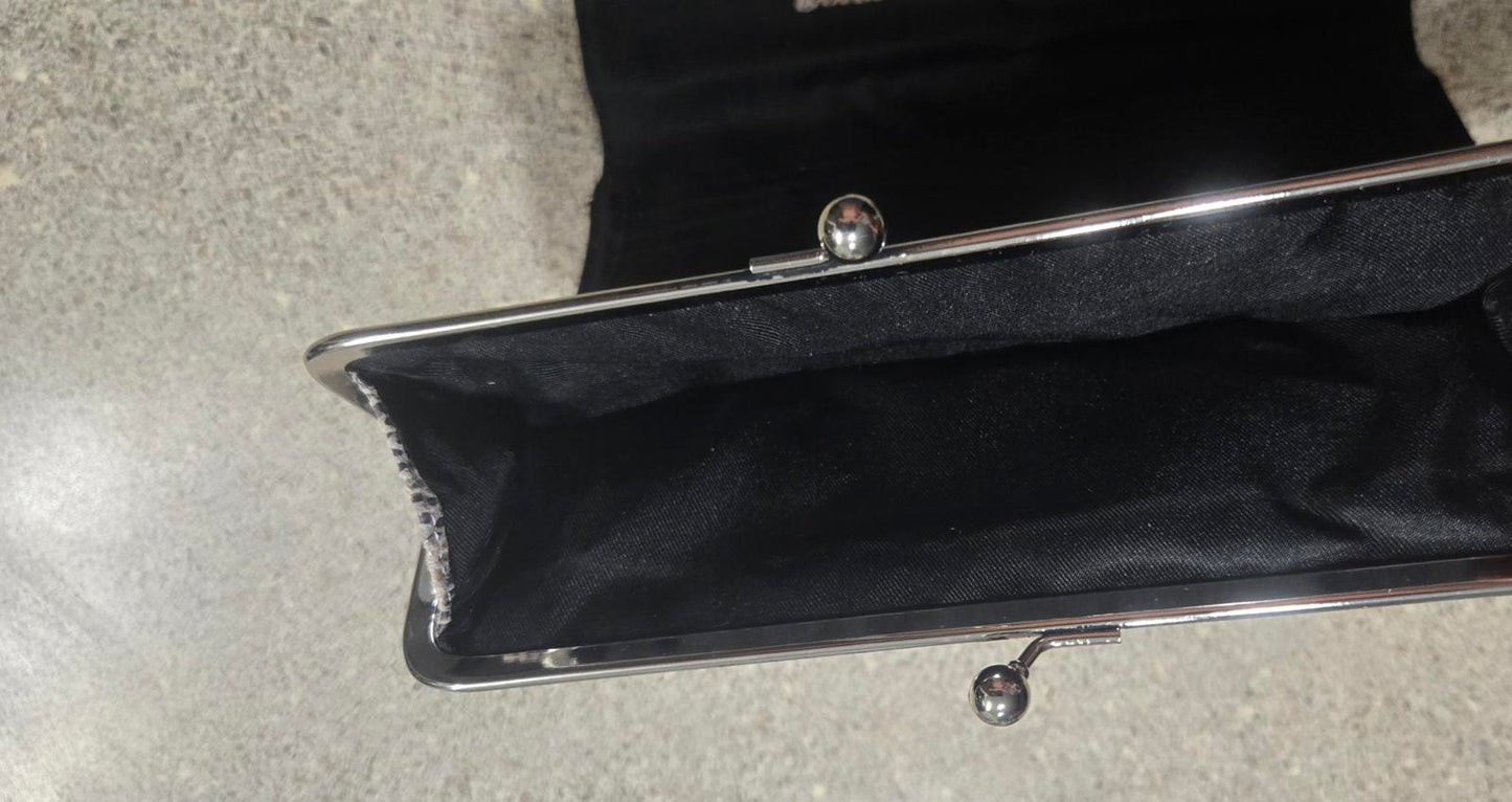 Antonio Melanin Faux Snake Skin Purse w/ Removable Matching Wallet & Storage Bag