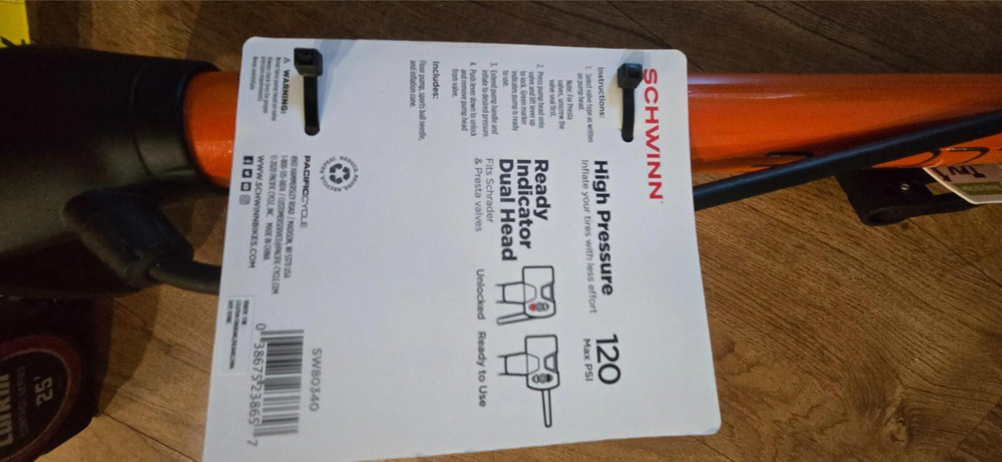 Schwinn! Best Pro High Pressure Cyclone Floor Pump