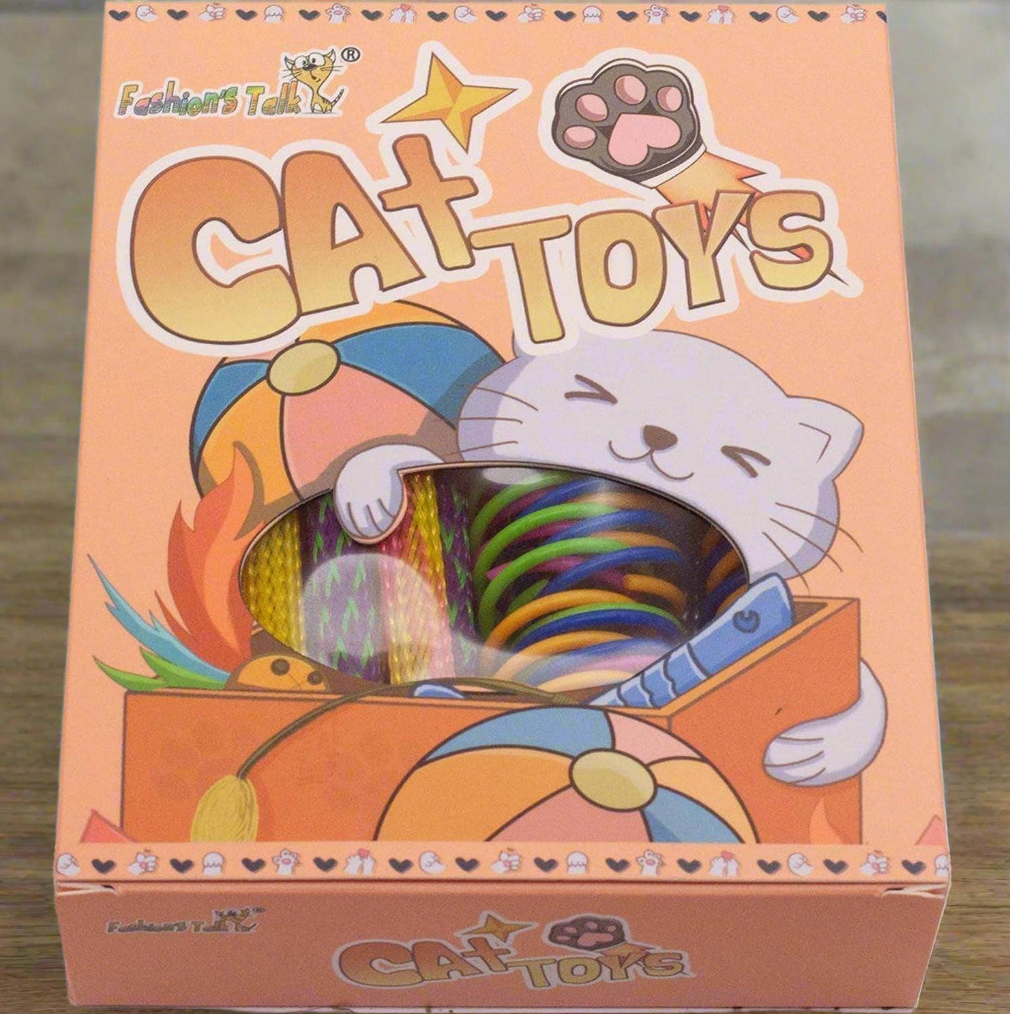 49 PCS Cat Spring Toy for Kitten Catnip Bag Mesh Tubes Spring Cat Toy Bulk