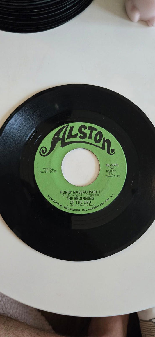 The Beginning of the End 45 RPM vinFunky Nassau -Part I, Funky Nassau - Part II"