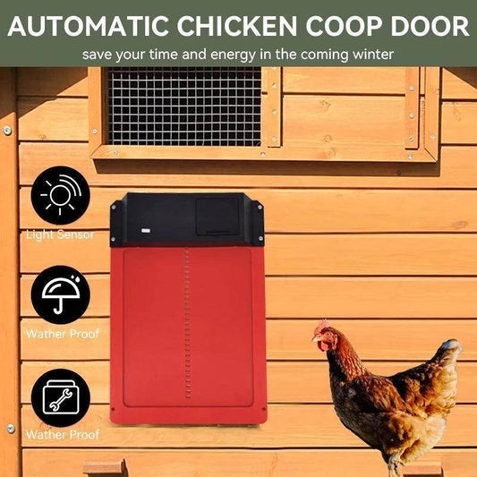 Auto Chicken Coop Door Opener Battery Powered Light Sense Control Waterproof Pet