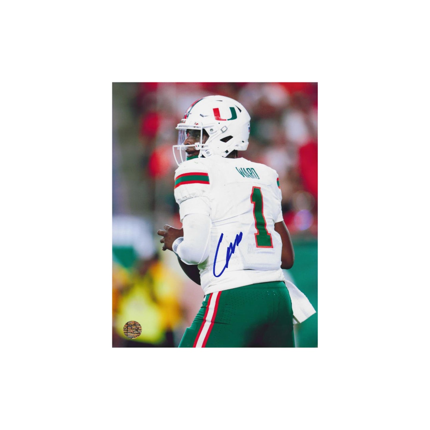 Cam Ward Miami Hurricanes Autographed 8.5x11 Photo WIth COA