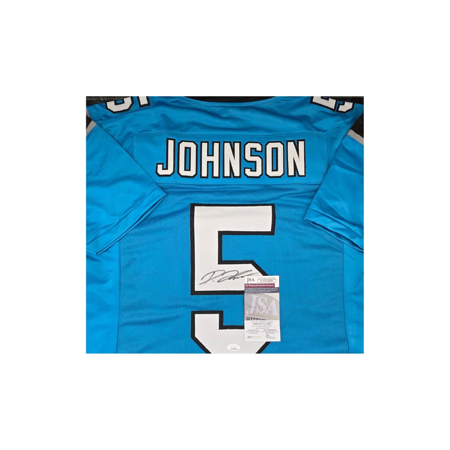 Diontae Johnson Carolina Panthers Autographed Custom Football Jersey coa
