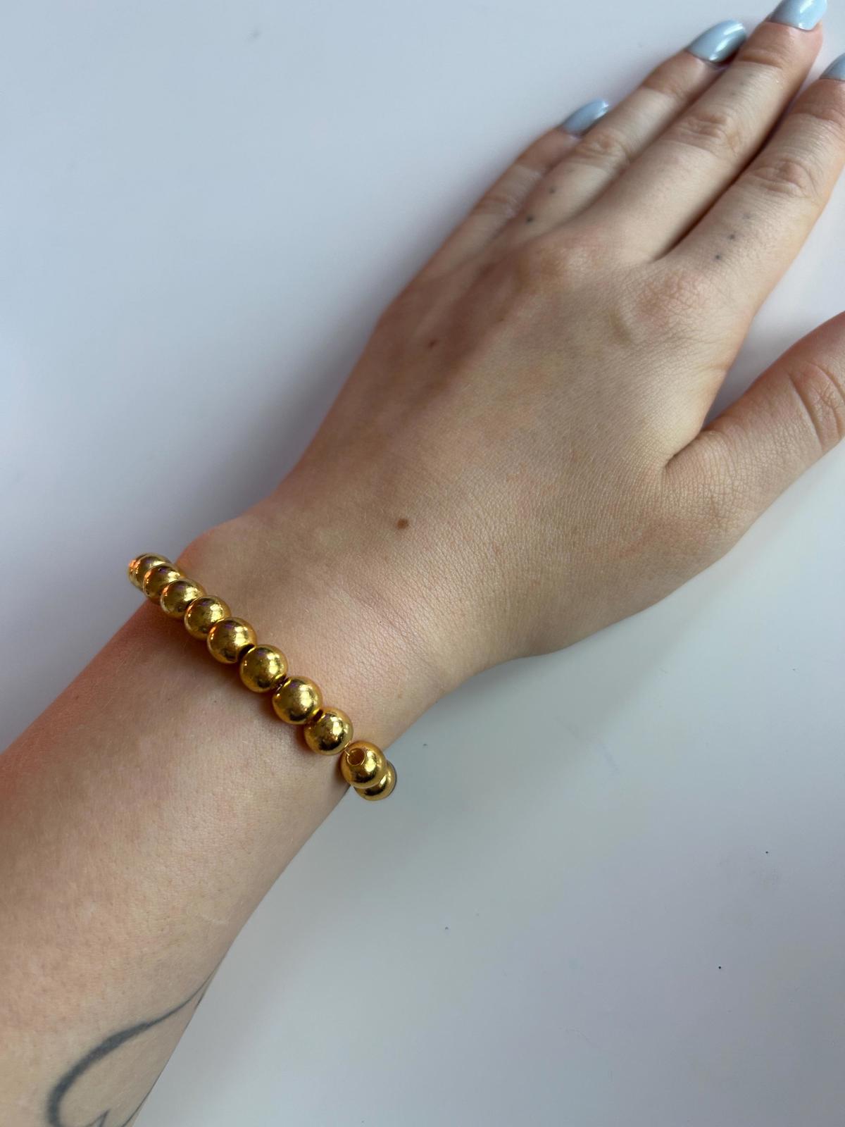 Handmade Glass and Plastic Beaded Art Jewelry  Created Yin Yang Duality Bracelet