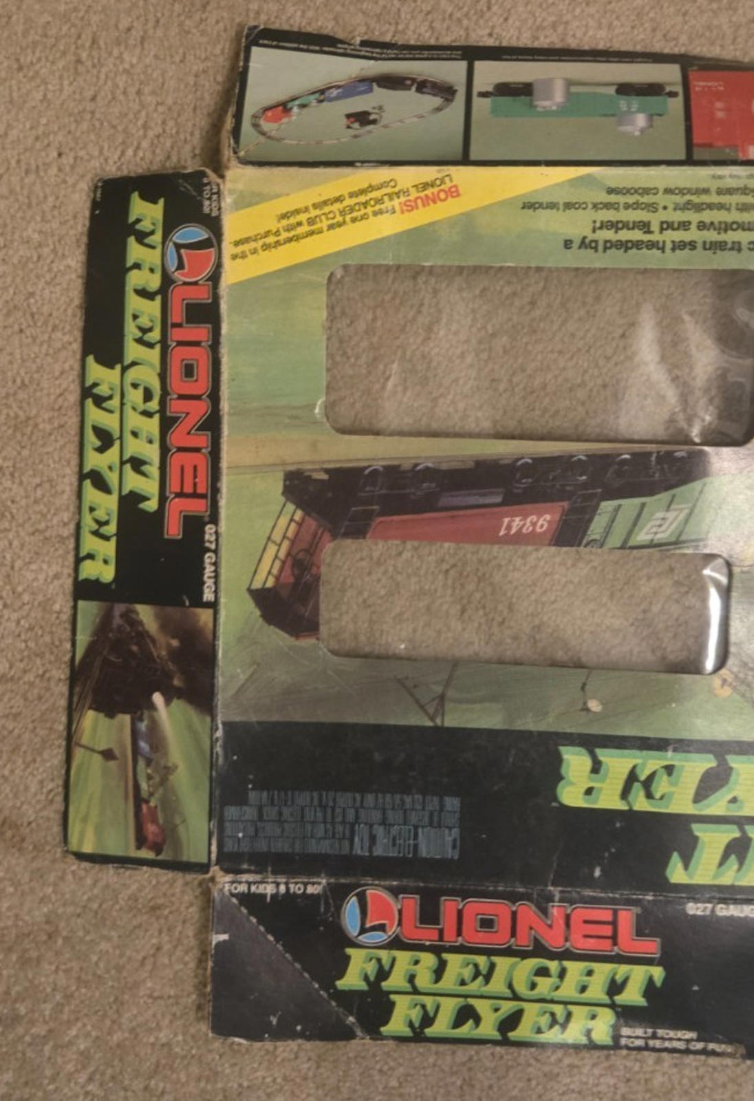 Lionel O27 Guage Freight Flyer 7 Car Electric Train Steam Loco Set/Box