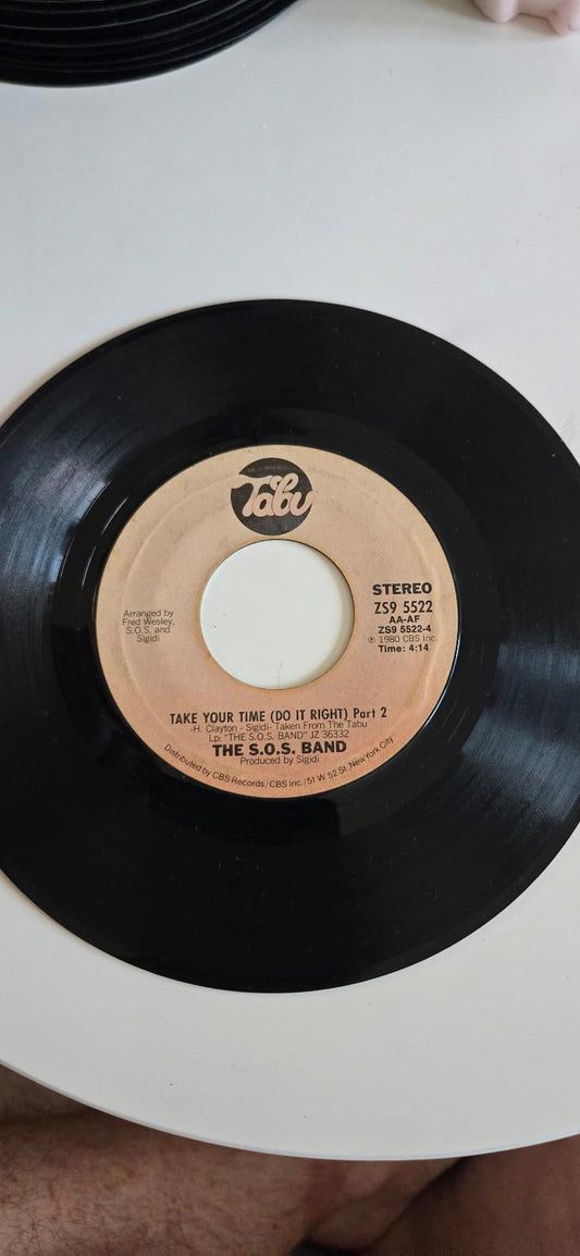7-inch 45 RPM Vinyl Record "Take Your Time (Do It Right) Part 1&2" The S.O.S.