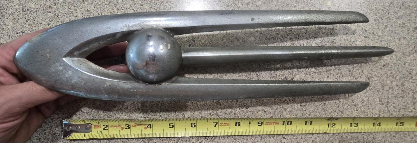 1955 Packard Patrician VTG Hood Ornament 10493 466446 Car Silver Chrome Art Deco