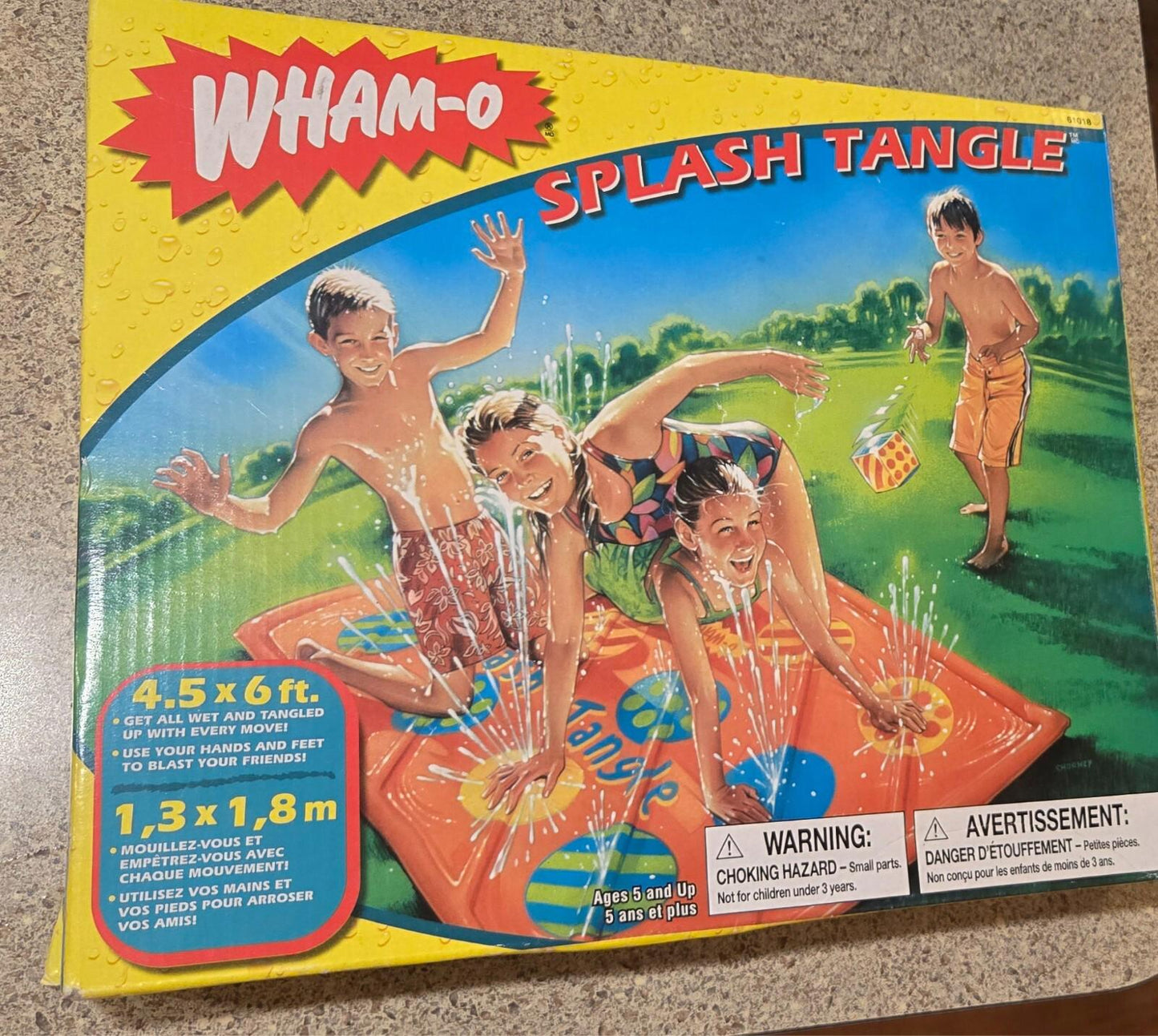 Wham-O Splash Tangle Outdoor Yard Twister Style Water Game Mat New in Box