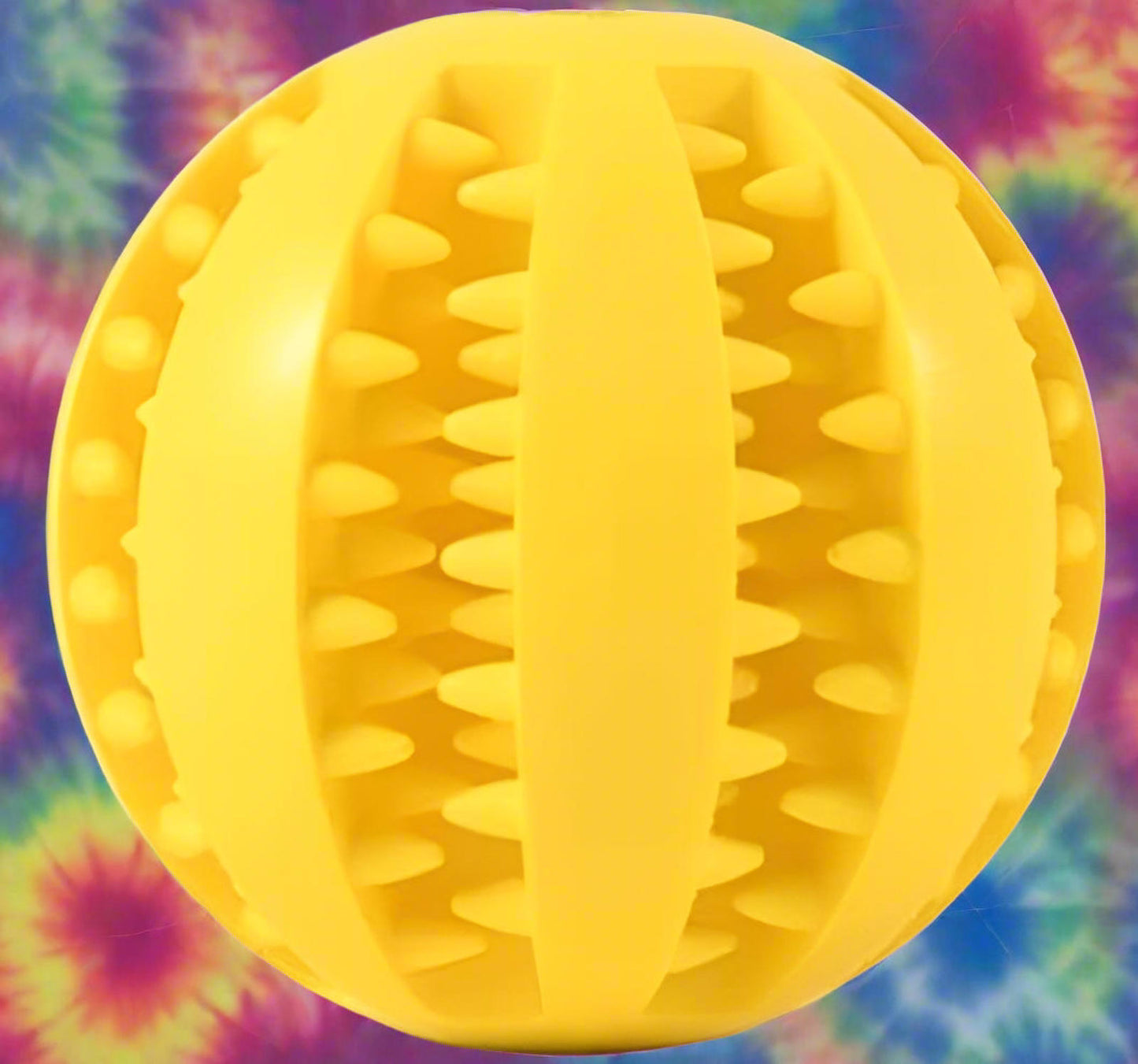 2pc Treat Feeder Tooth Cleaning Bite Resistant Rubber Chew Ball Toy