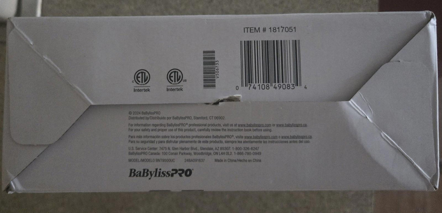 BaBylissPRO Nano Titanium Turbo Xtreme Professional Dryer Beauty Luxury Desiger