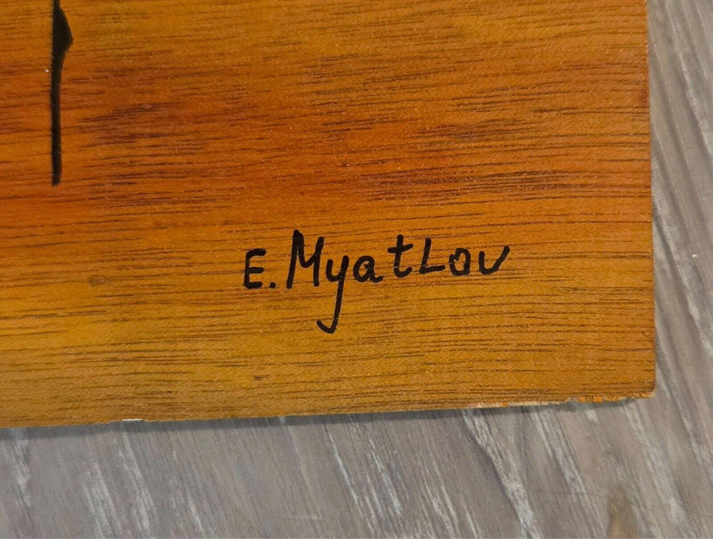 Original Painting Oil on Wood Panel by Ester Myatlov Hand Signed with LoA Coa