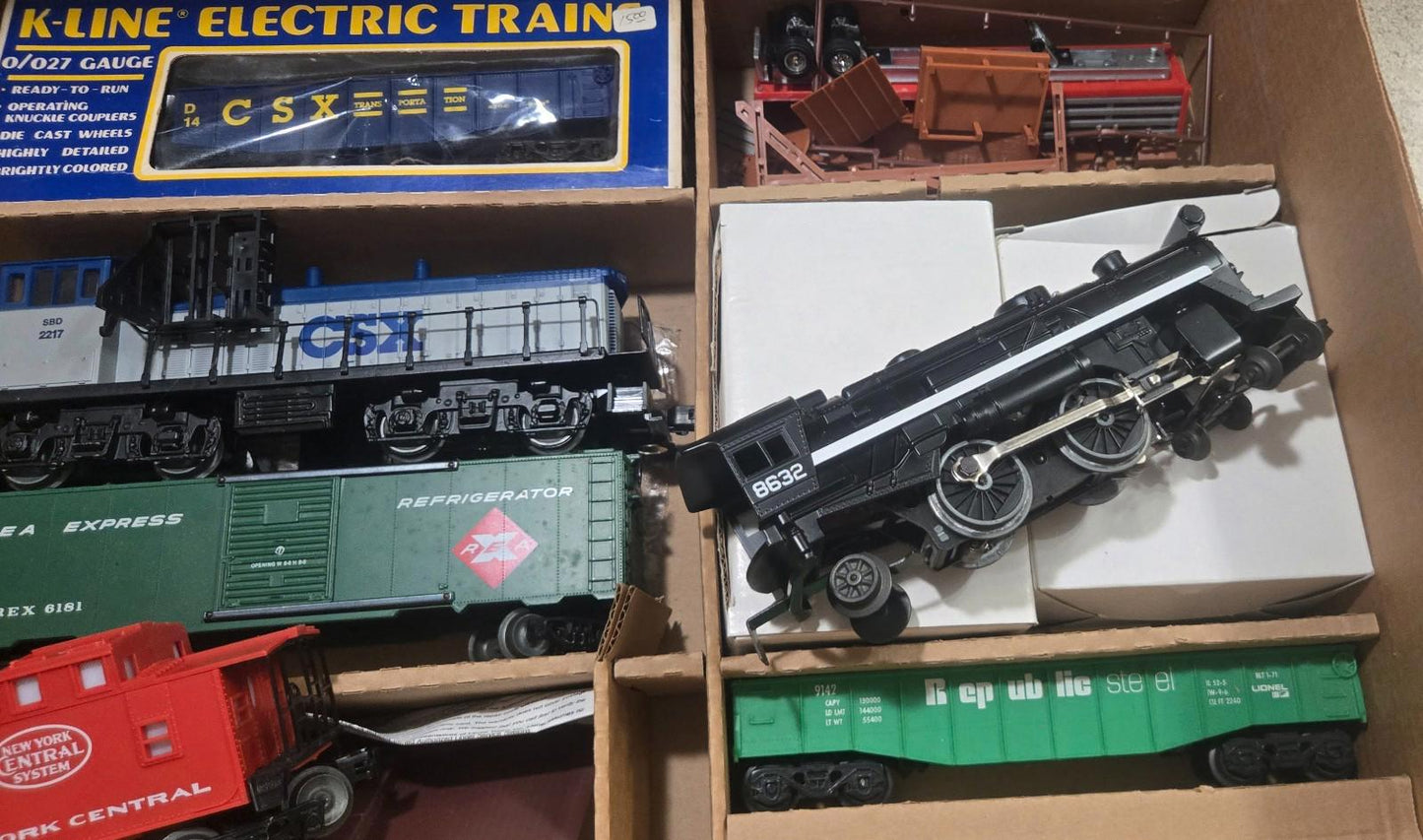 Bulk Variety of Train Cars K-line Electric Lionel New York Central Flyer 027