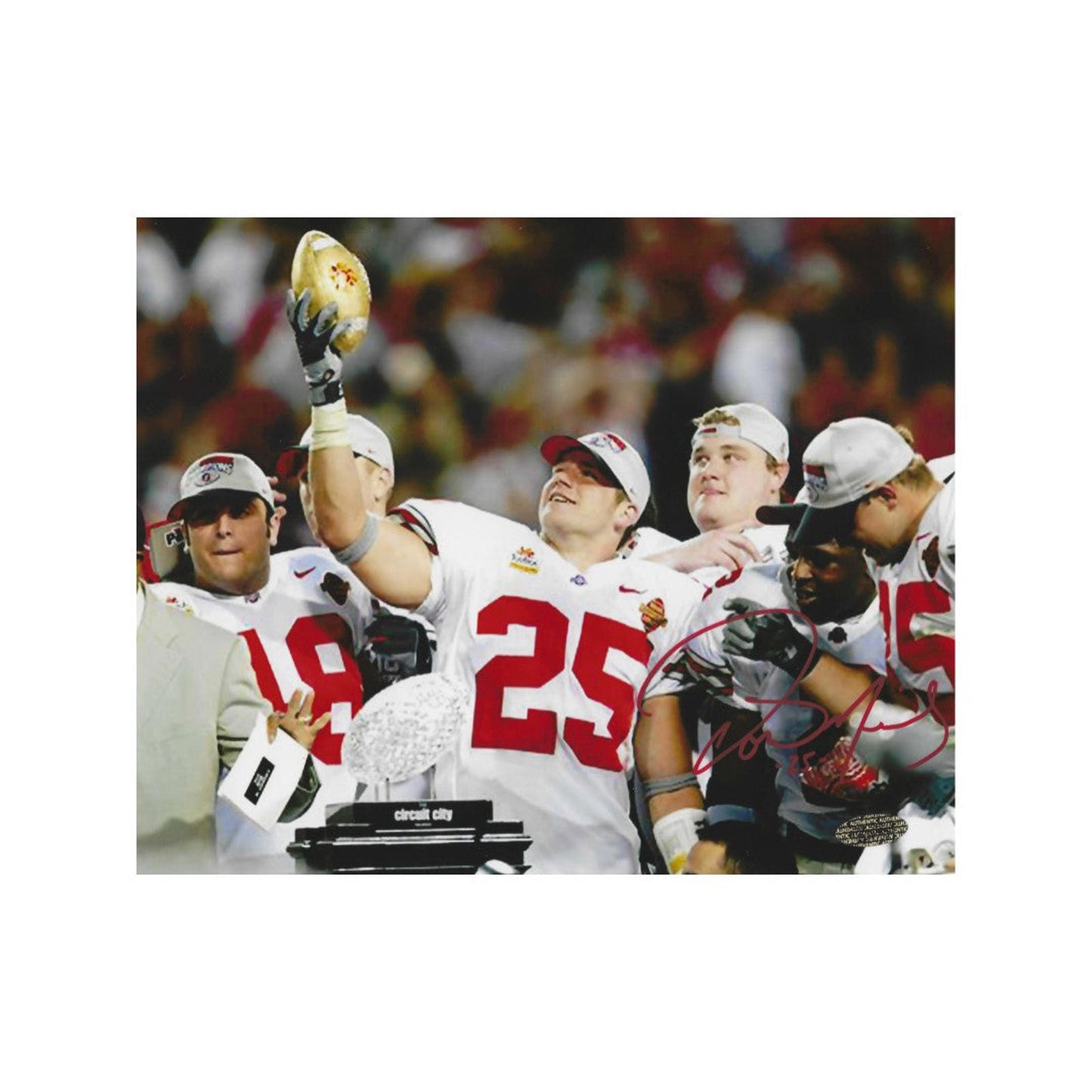 DONNIE NICKEY AUTOGRAPHED 8X10 PHOTO OHIO STATE WITH COA