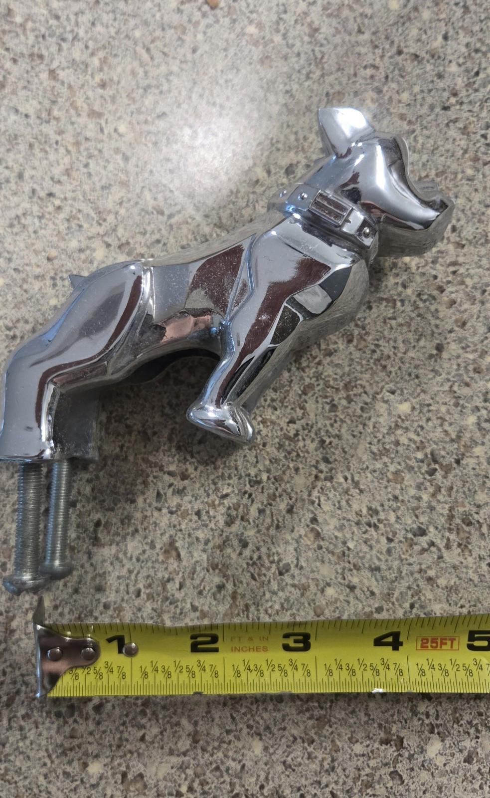 Chrome Mac Truck Bulldog Hood Ornament Emblem With Box 87931 No Base