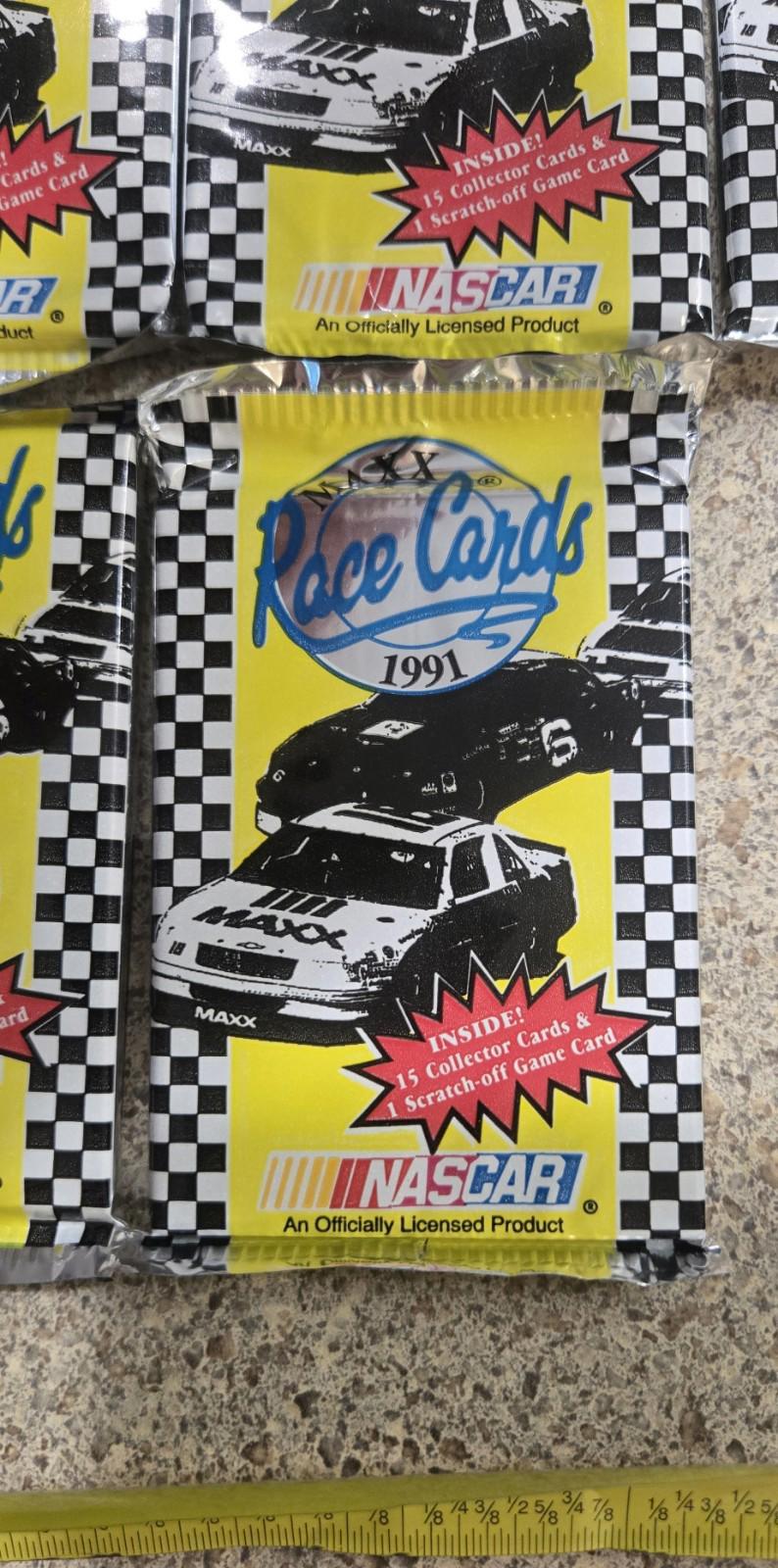 1991 Maxx Racing NASCAR Race Car Cards Factory Sealed 5 Pack