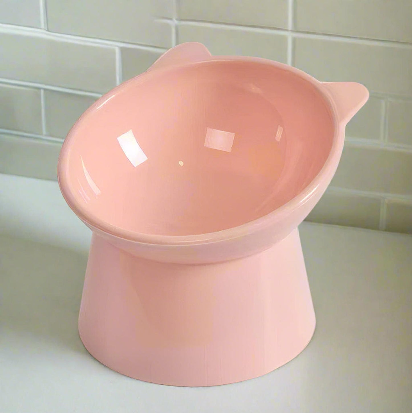 2-Piece Raised Stand Pet Bowl Set for Cats and Dogs