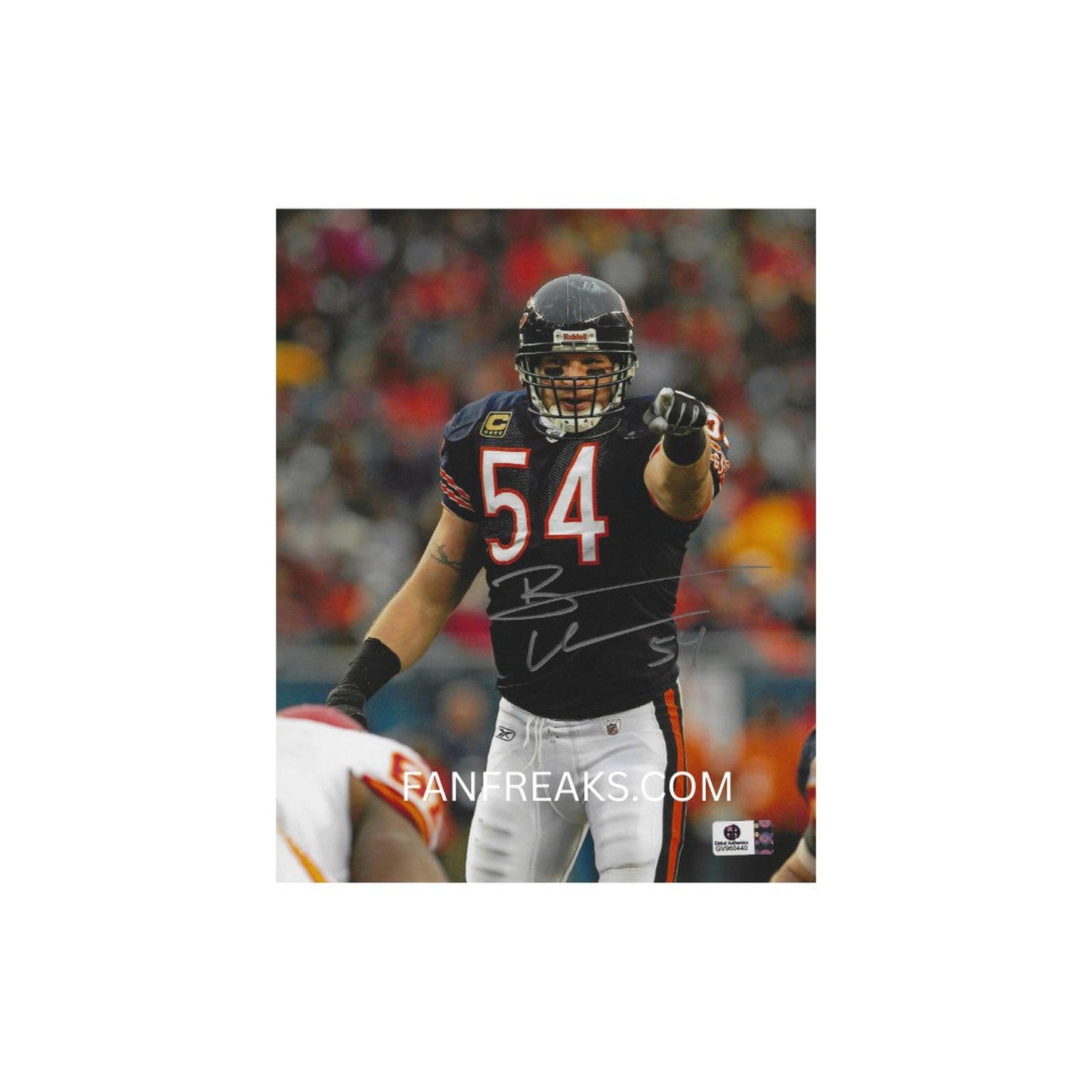 Autographed Brian Urlacher Chicago Bears 8x10 Photo Reprint