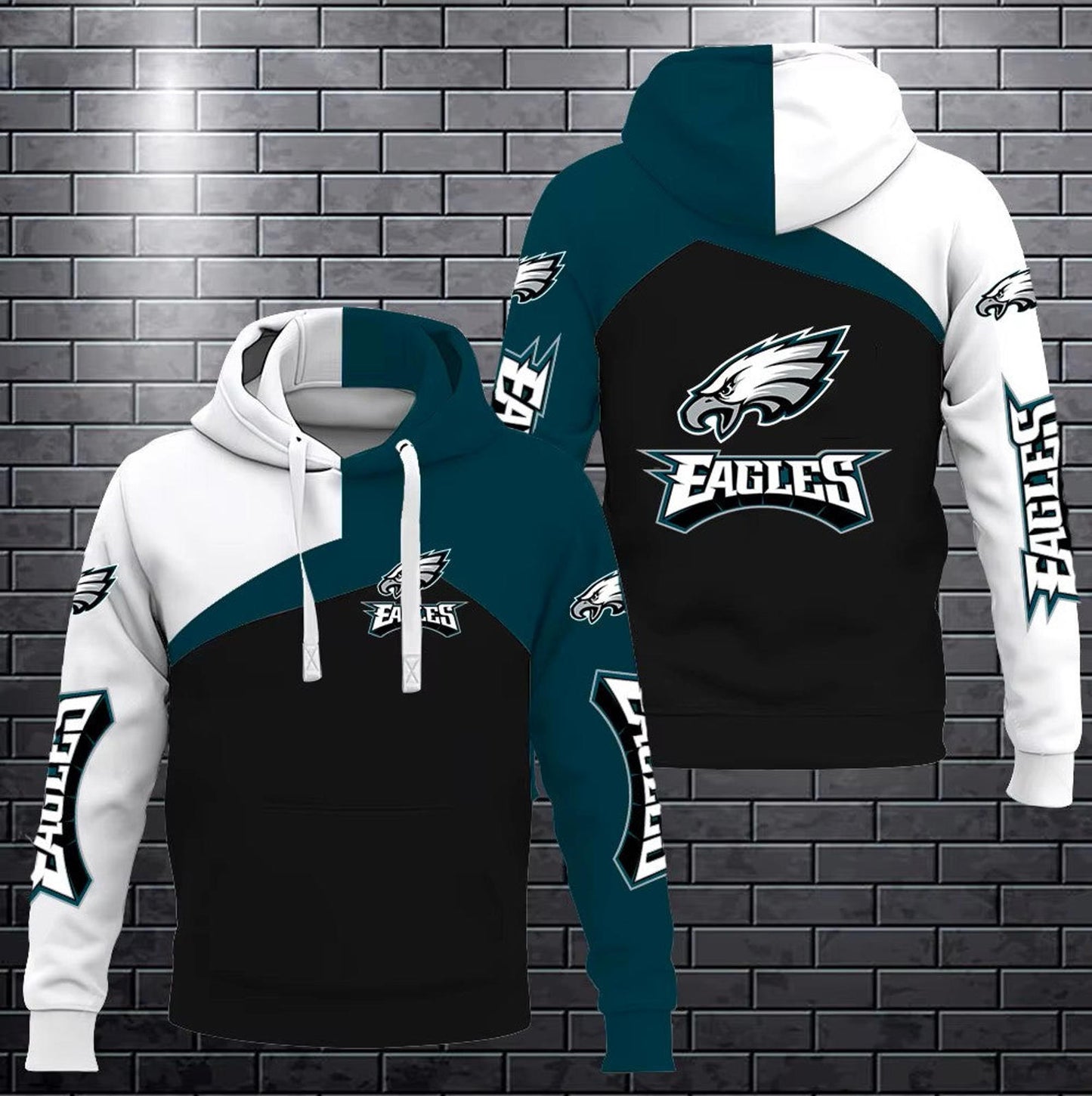 Men's NFL Sideline Athletic Stack Performance Pullover Hoodie