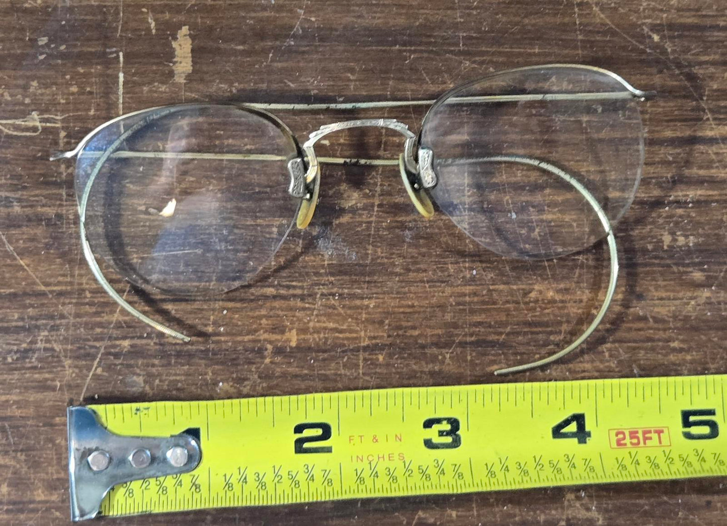 Bausch & Lomb Rimmless Eyeglasses Ful-Vue Gold Filled 1/10 Gold By Weight