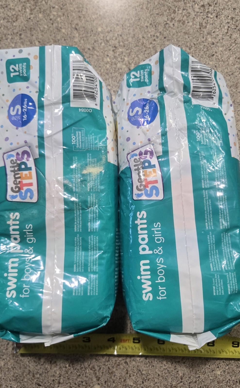 Set of 2 Pack Gentle Steps Unisex Swim Pants S 16-26 Lbs