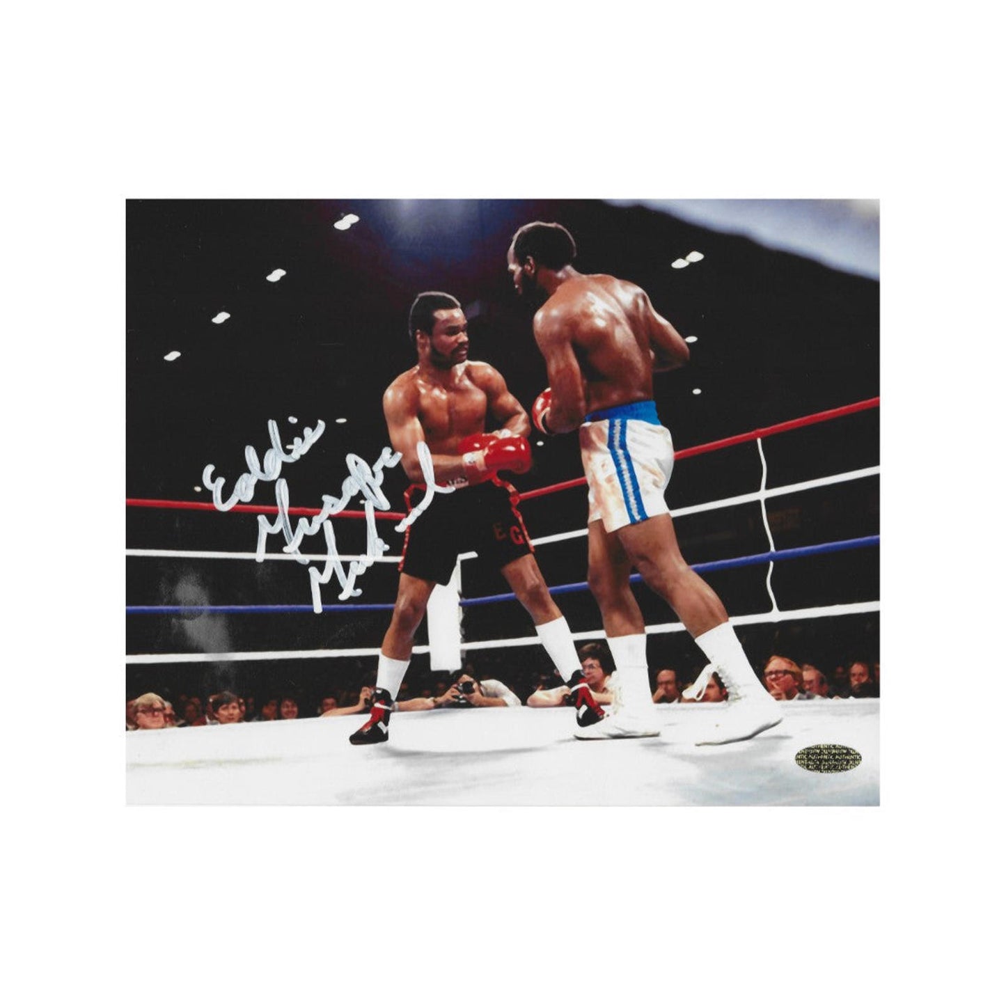 EDDIE MUSTAFA MUHAMMAD AUTOGRAPHED 8X10 PHOTO BOXING WITH COA