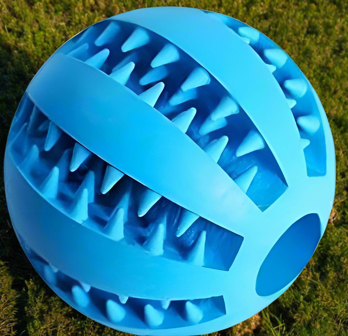 2pc Treat Feeder Tooth Cleaning Bite Resistant Rubber Chew Ball Toy