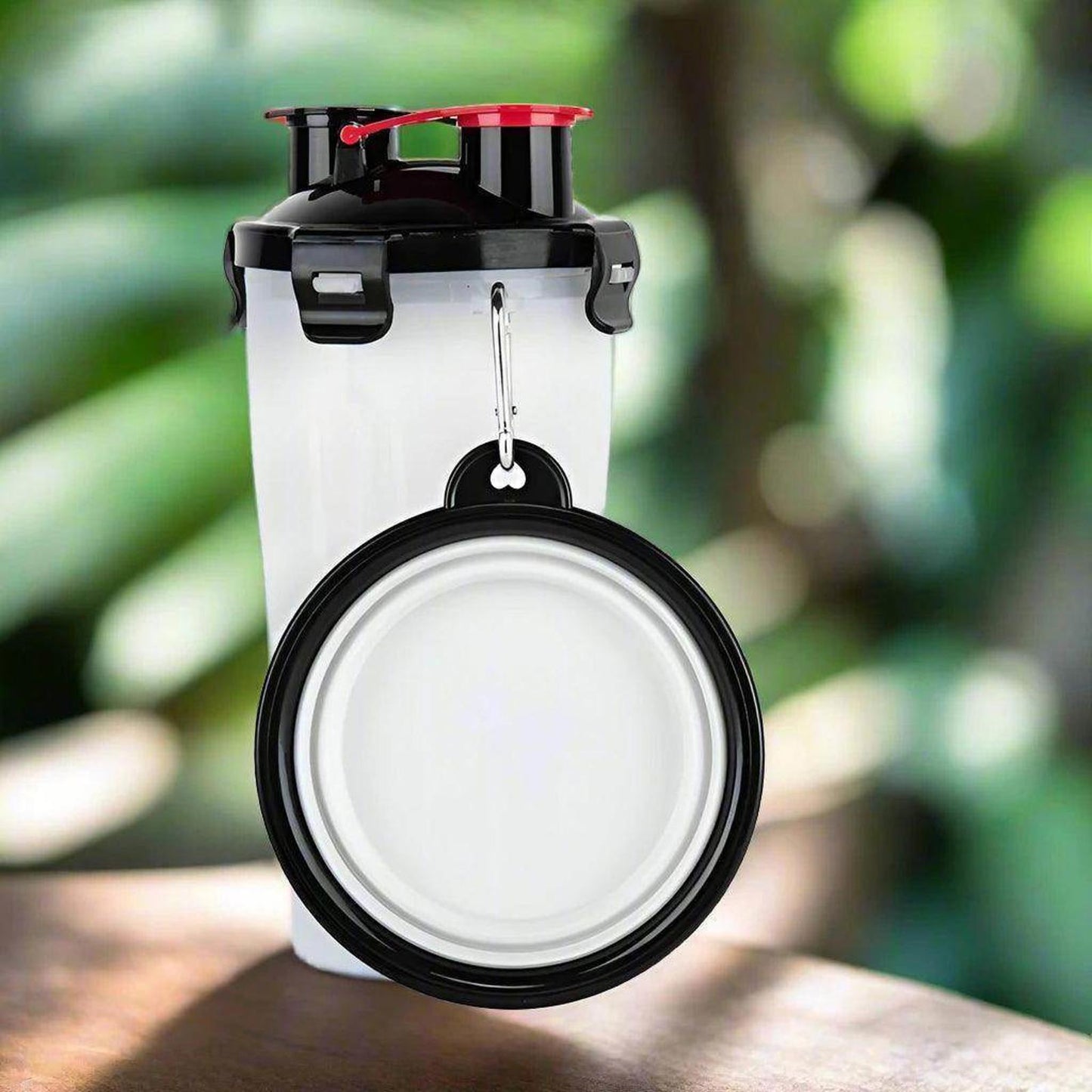 2 In 1 Water and Food Dispenser With Collapsible Bowl Set