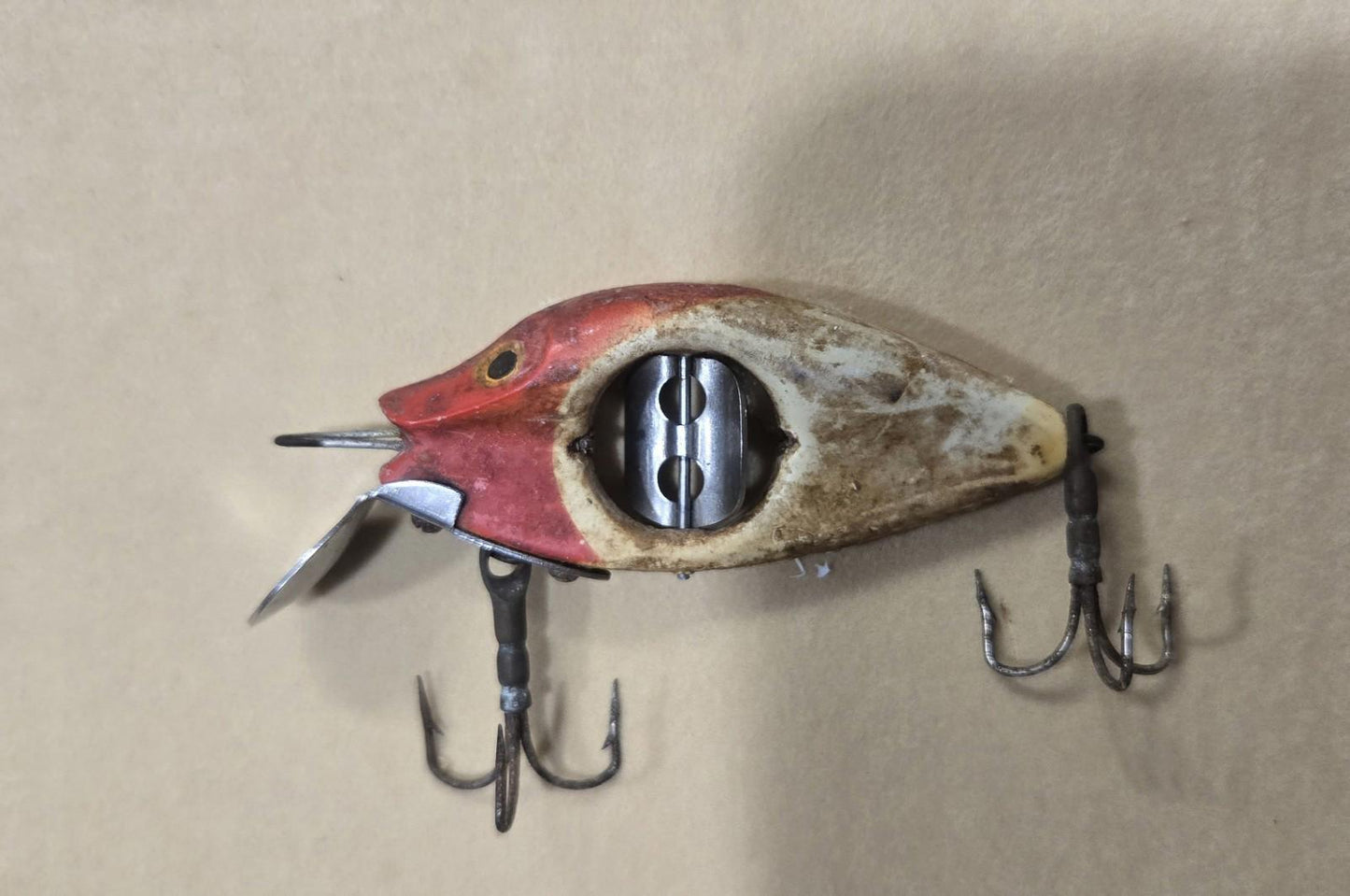 Antique Framed Set Of 4 Wooden Fishing Lure Spinno Minno Chub Darter Gudebrod.