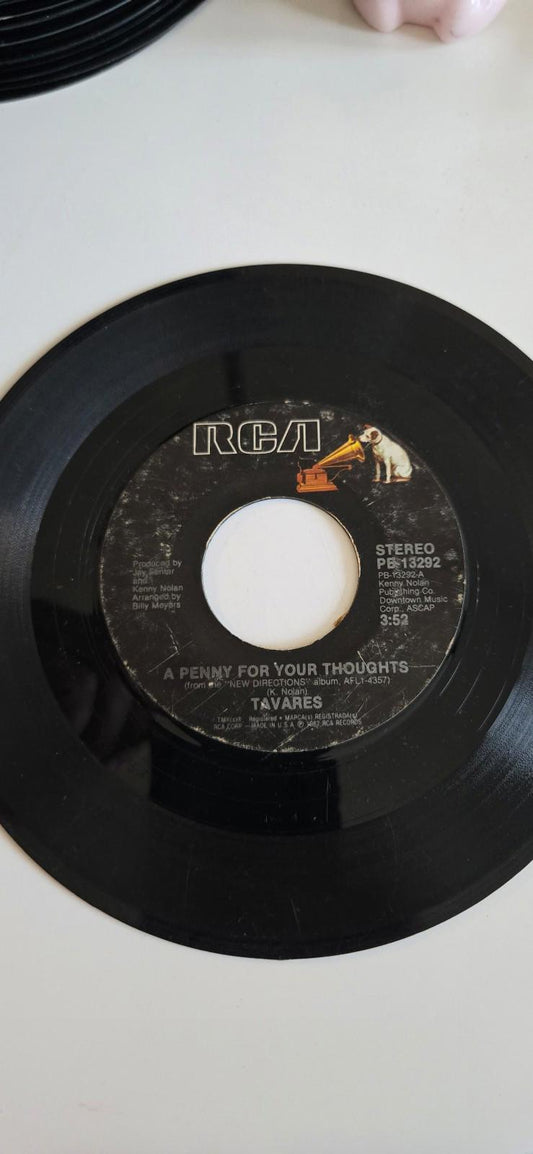 7-inch, 45 RPM vinyl by Tavares A Penny for Your Thoughts & The Skin You're In
