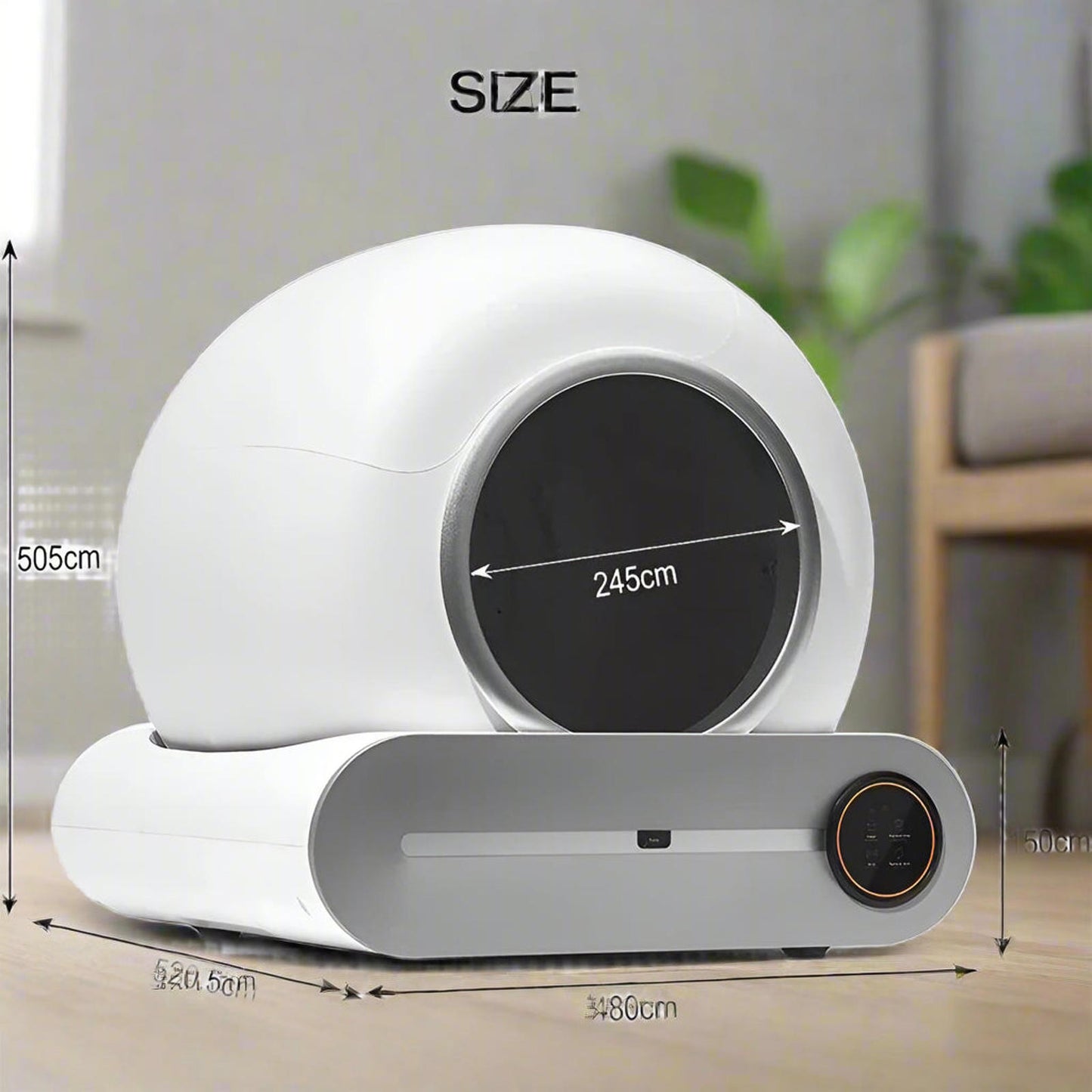 Auto Health Monitoring Ionic Smart Cat Litter Box Multi Lingual Self Cleaning