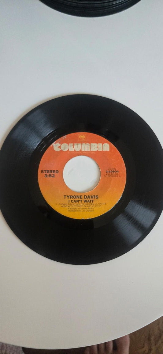 7-inch 45 RPM Vinyl Record "I Can't Wait" "In The Mood" By Tyrone Davis