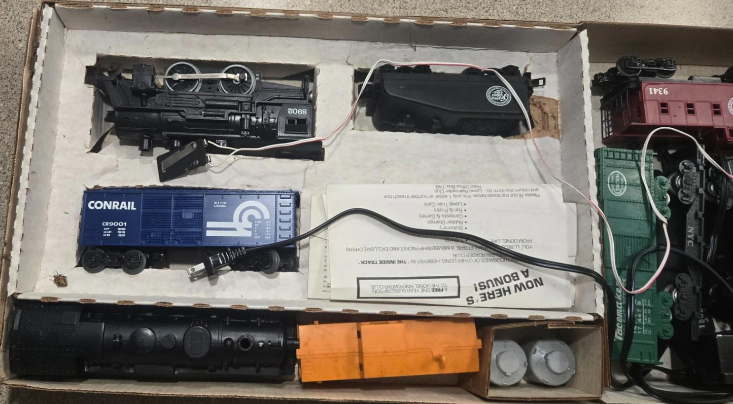 Lionel O27 Guage Freight Flyer 7 Car Electric Train Steam Loco Set/Box